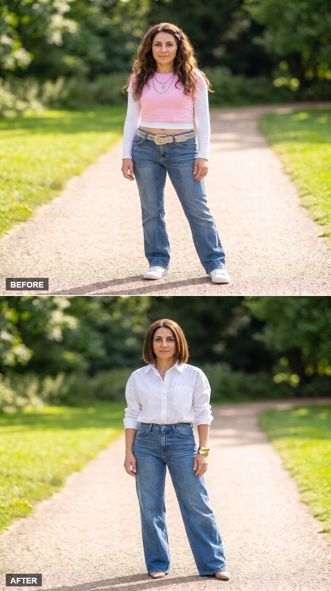 Wide-Leg Trouser Denim With a White Shirt Doing All the Work