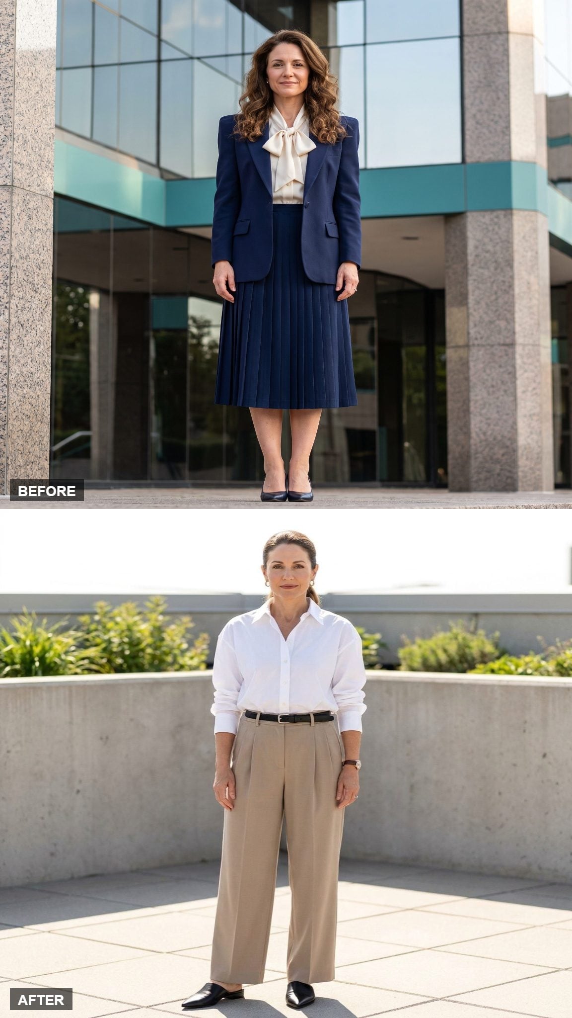 Wide-Leg Trousers and a Crisp Shirt, Rewritten