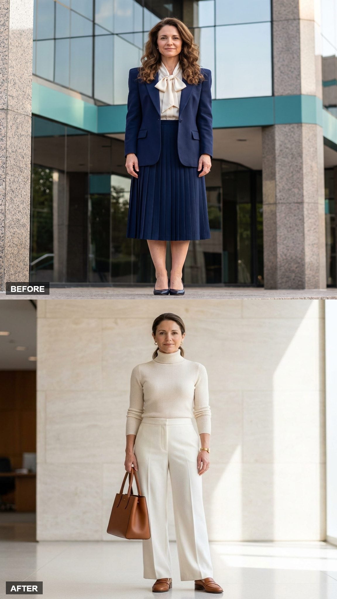 Winter White Trouser and Ribbed Turtleneck