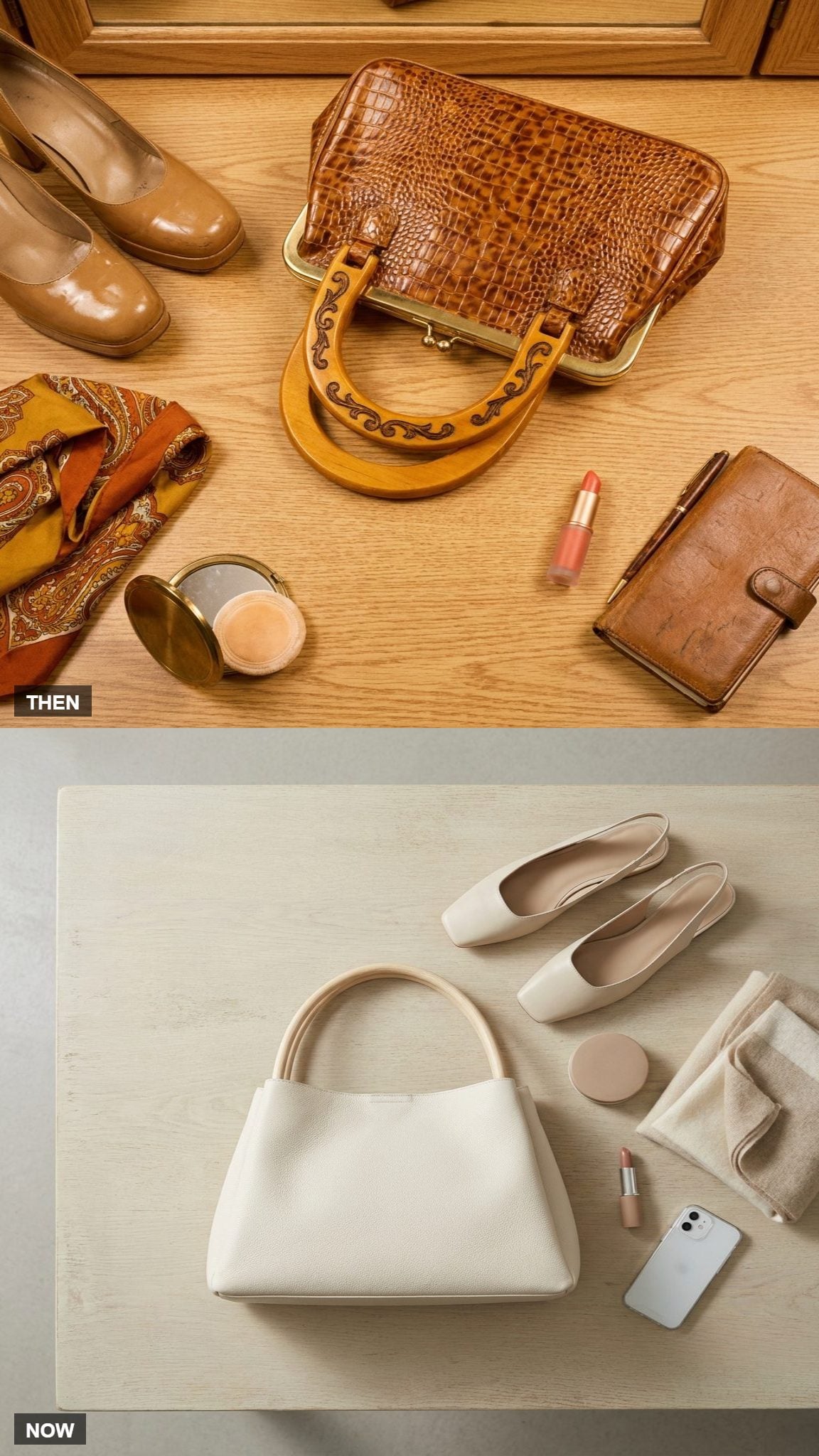 The Wooden Handle Bag That Clacked When You Walked