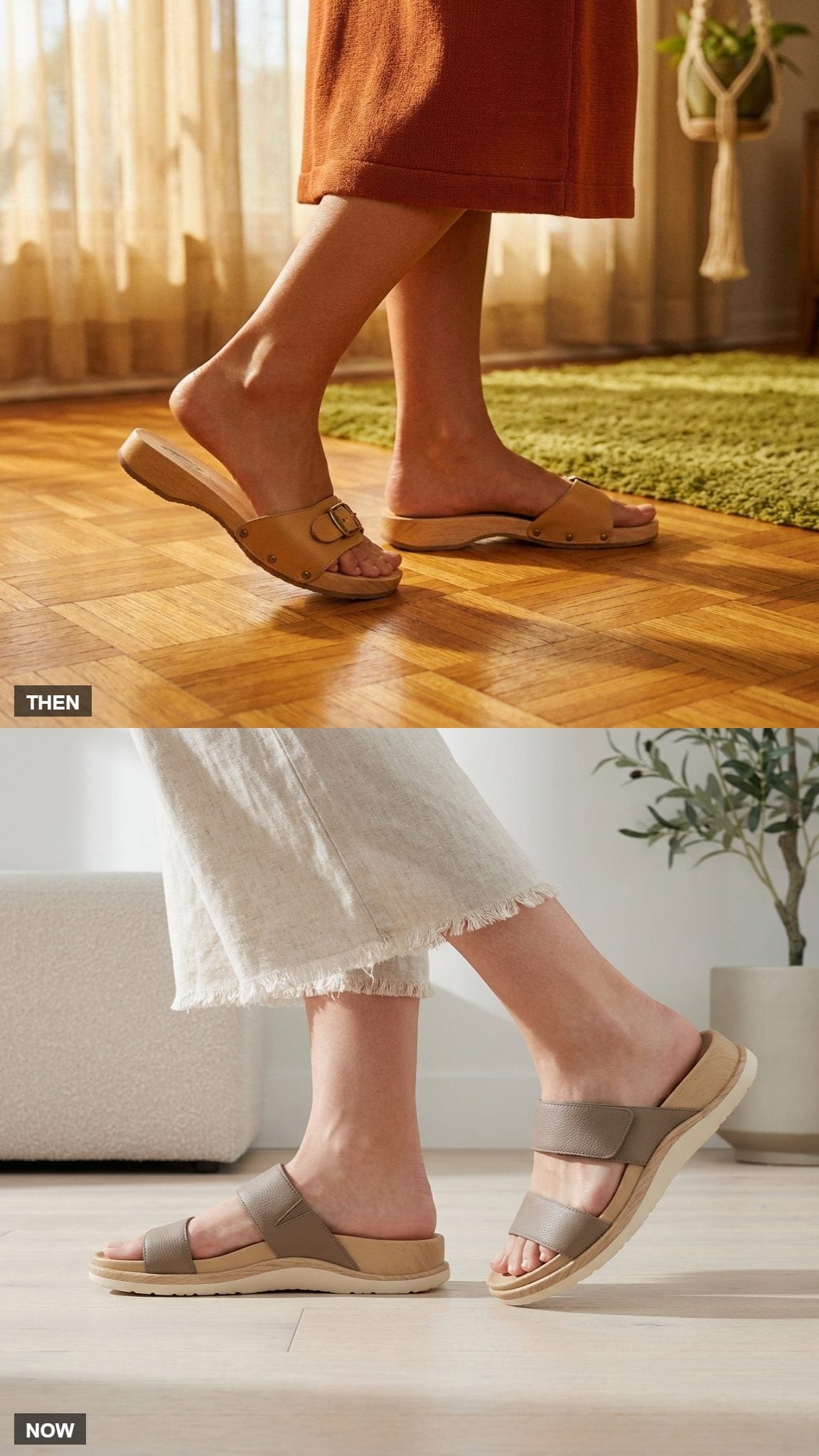 The Wooden-Sole Sandal: Dr. Scholl's Slap vs. Silent Rubber Everything