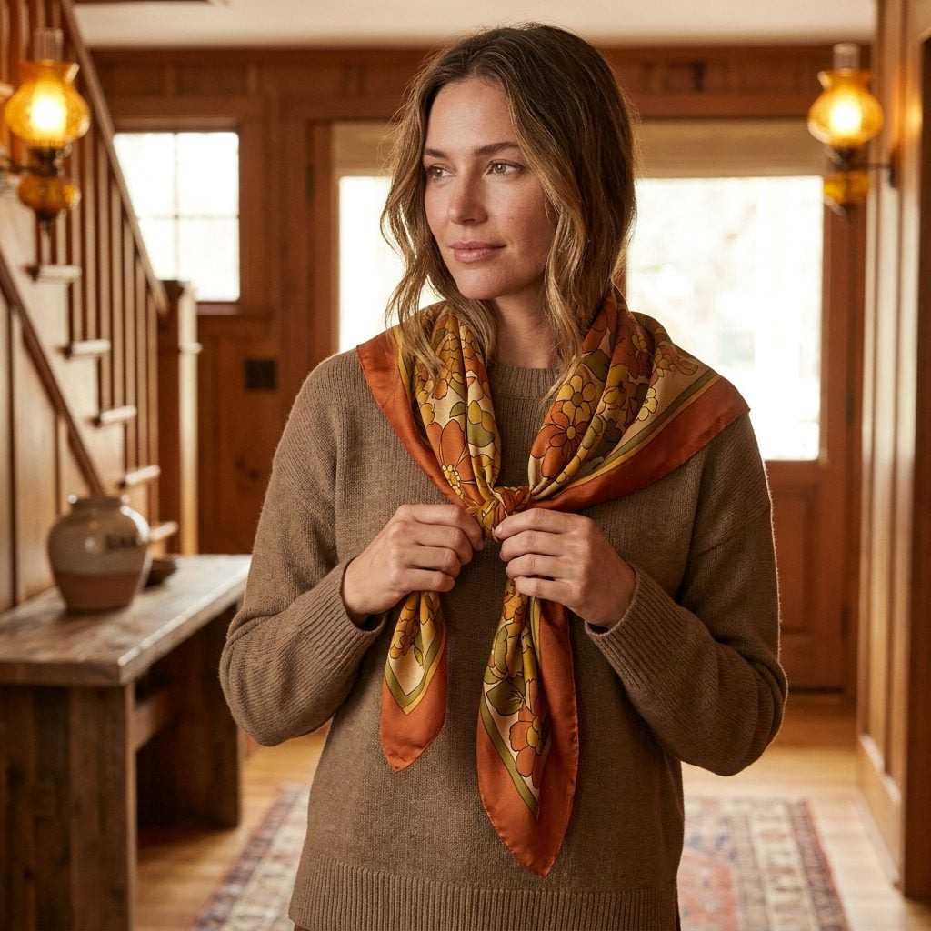 You Tie a Silk Scarf the Same Way You Watched Her Tie One Standing in the Front Hall