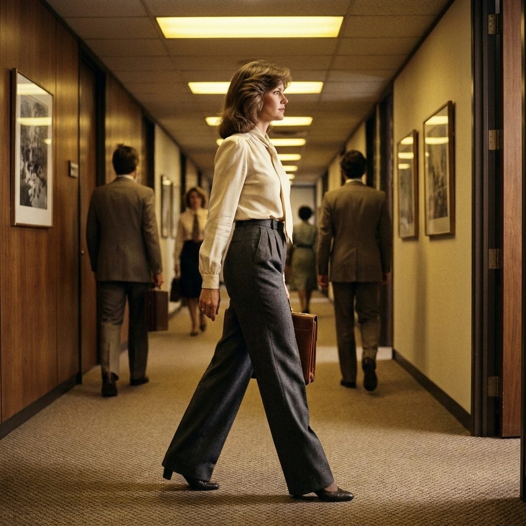1. Wearing Trousers Instead of the Expected Skirt Suit, Chicago, 1982