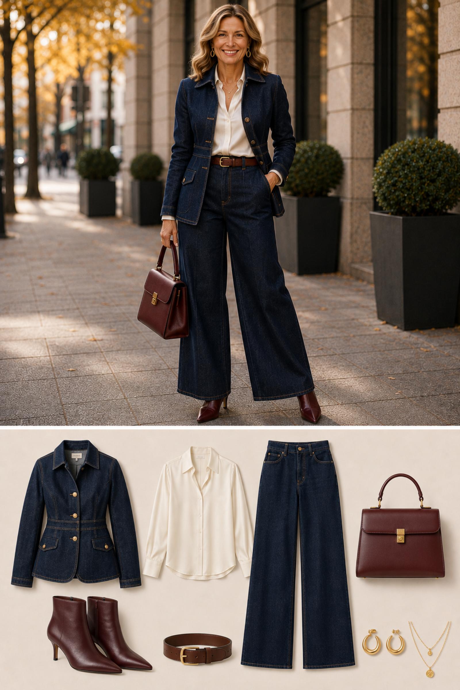 Camel Wool Cape — Fall 2026 outfit moodboard for women 45+