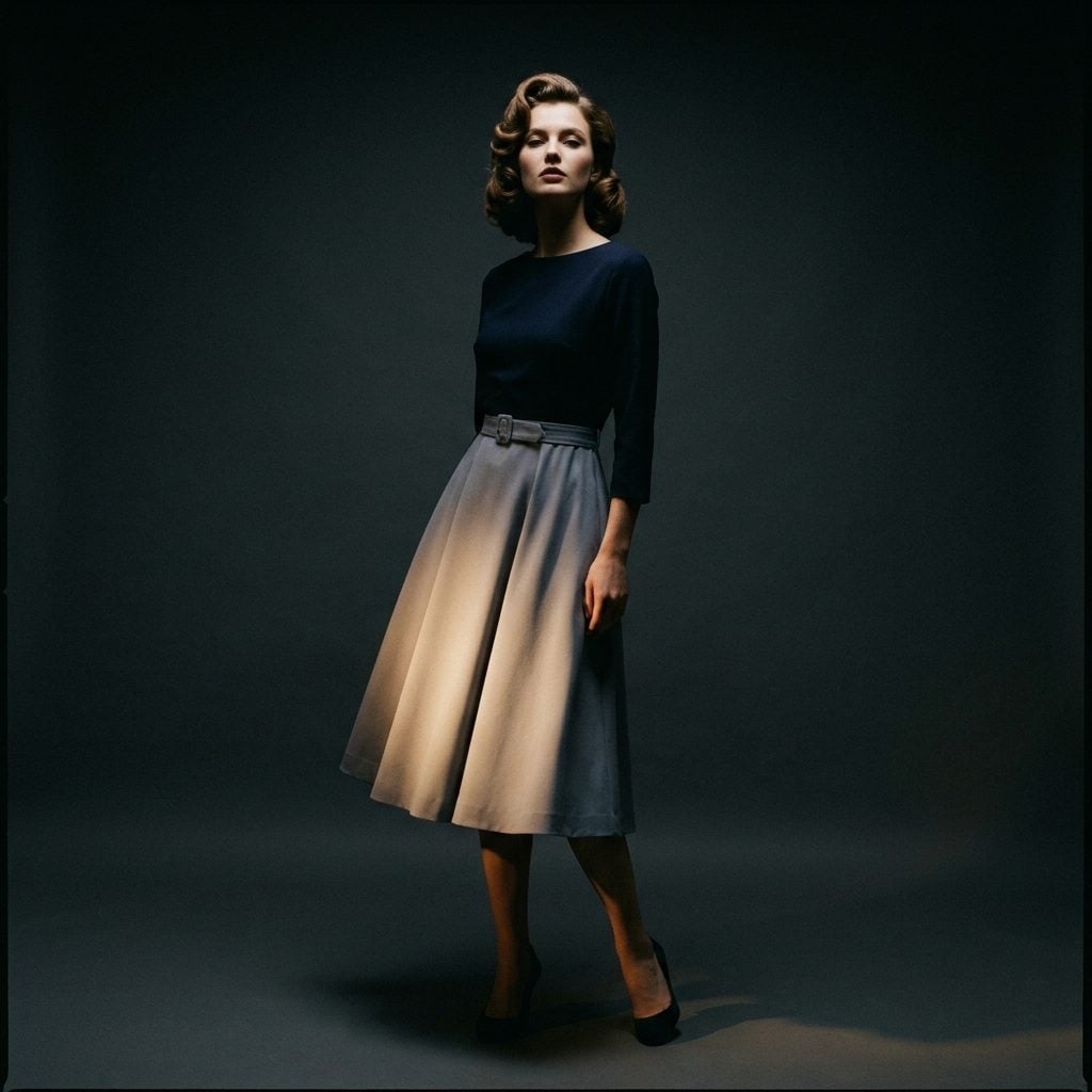 The 1956 Two-Tone Dress That Used Color to Do the Cinching
