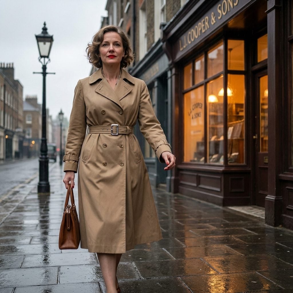The 1958 Belted Trench Cinched Hard at the Buckle