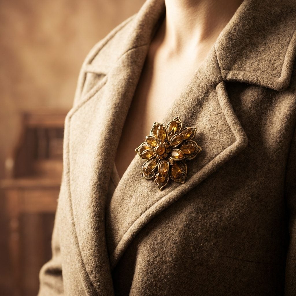 23. A Brooch Pinned Too Low on the Coat