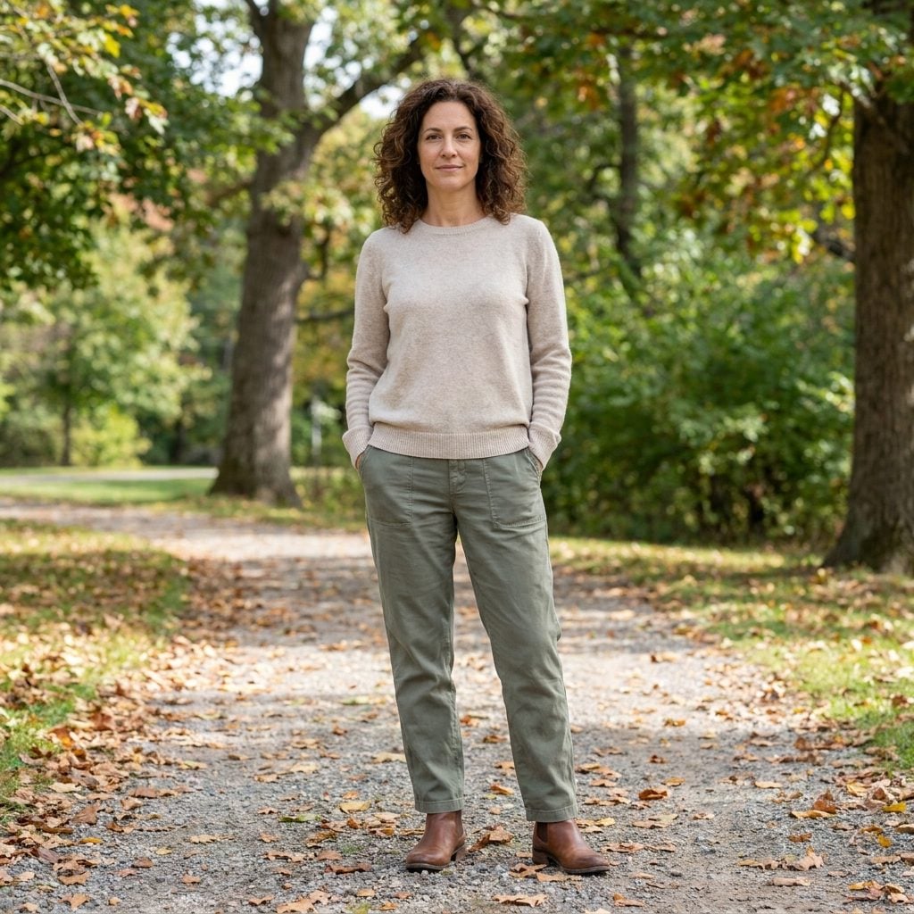 29 Ways to Wear a Crewneck Sweater After 45 This Fall Without Looking Boxy - Before