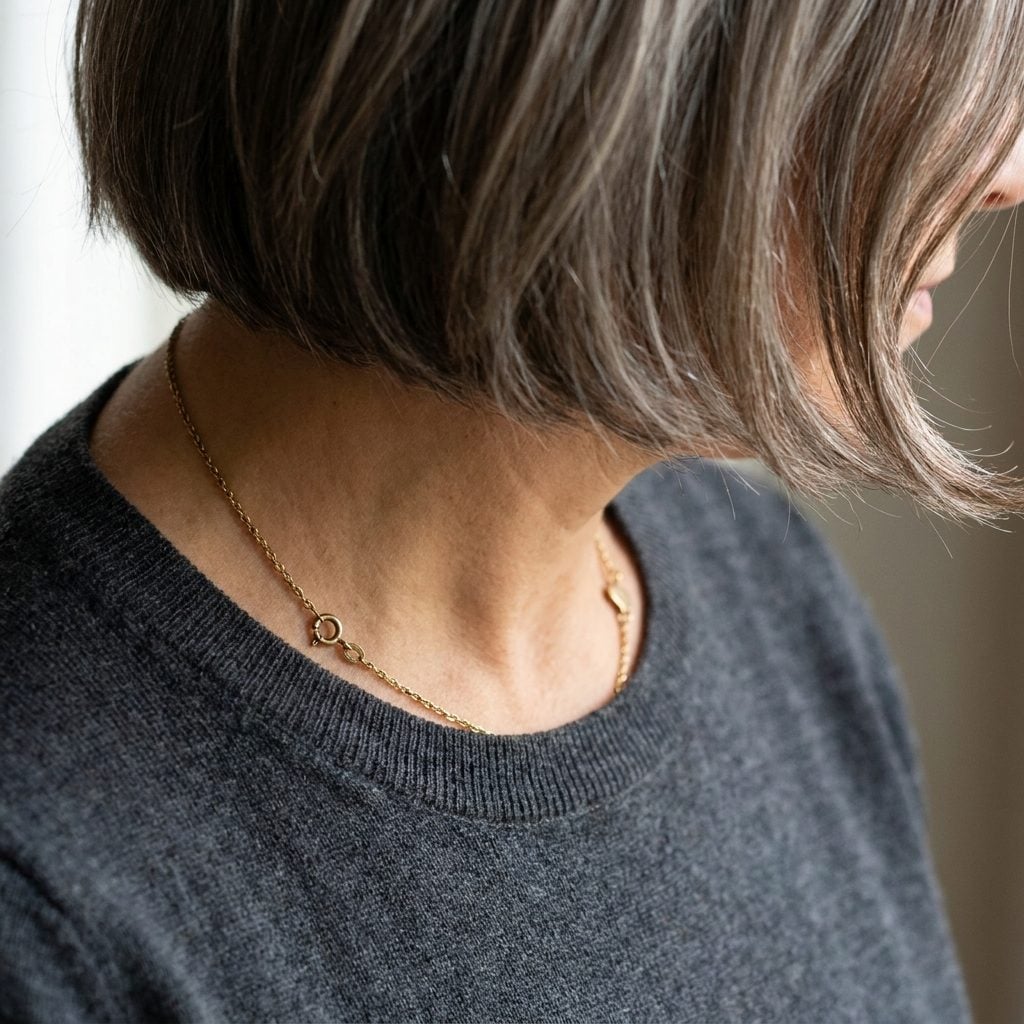 40. A Necklace Clasp Rotated Around to the Front