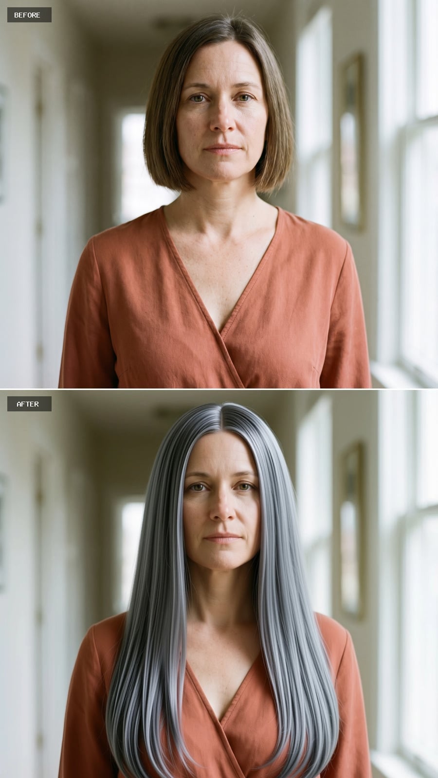 Gray-Silver Lengths That Finally Gave Her Hair Something to Actually Say