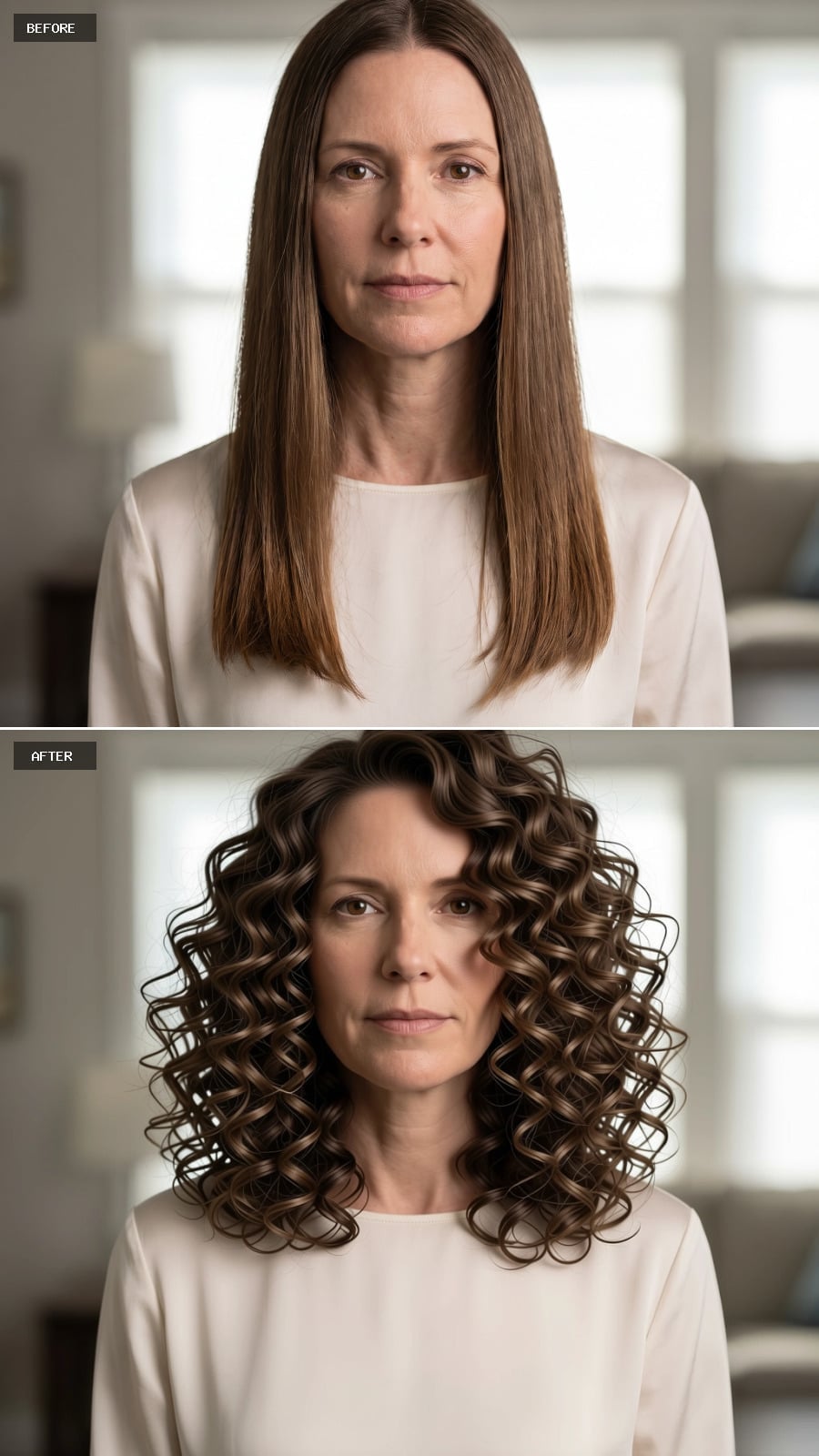 Curls That Wide at 46 Change What a Face Asks You to Notice