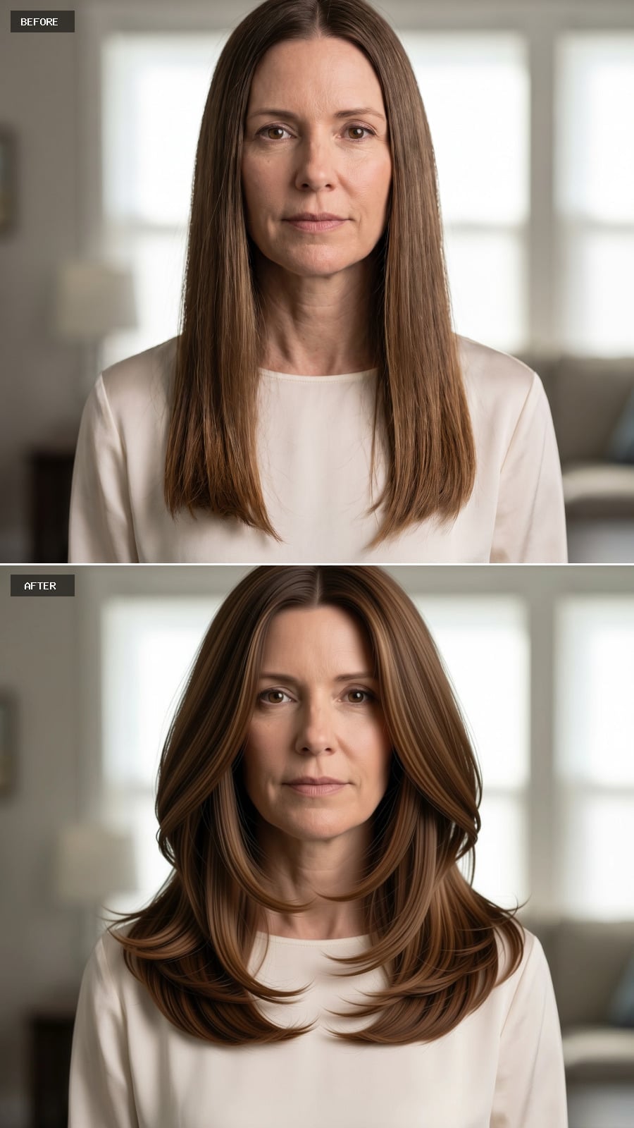 Layers Cut Wide Enough to Make the Face Look Like It Got a Full Night's Sleep