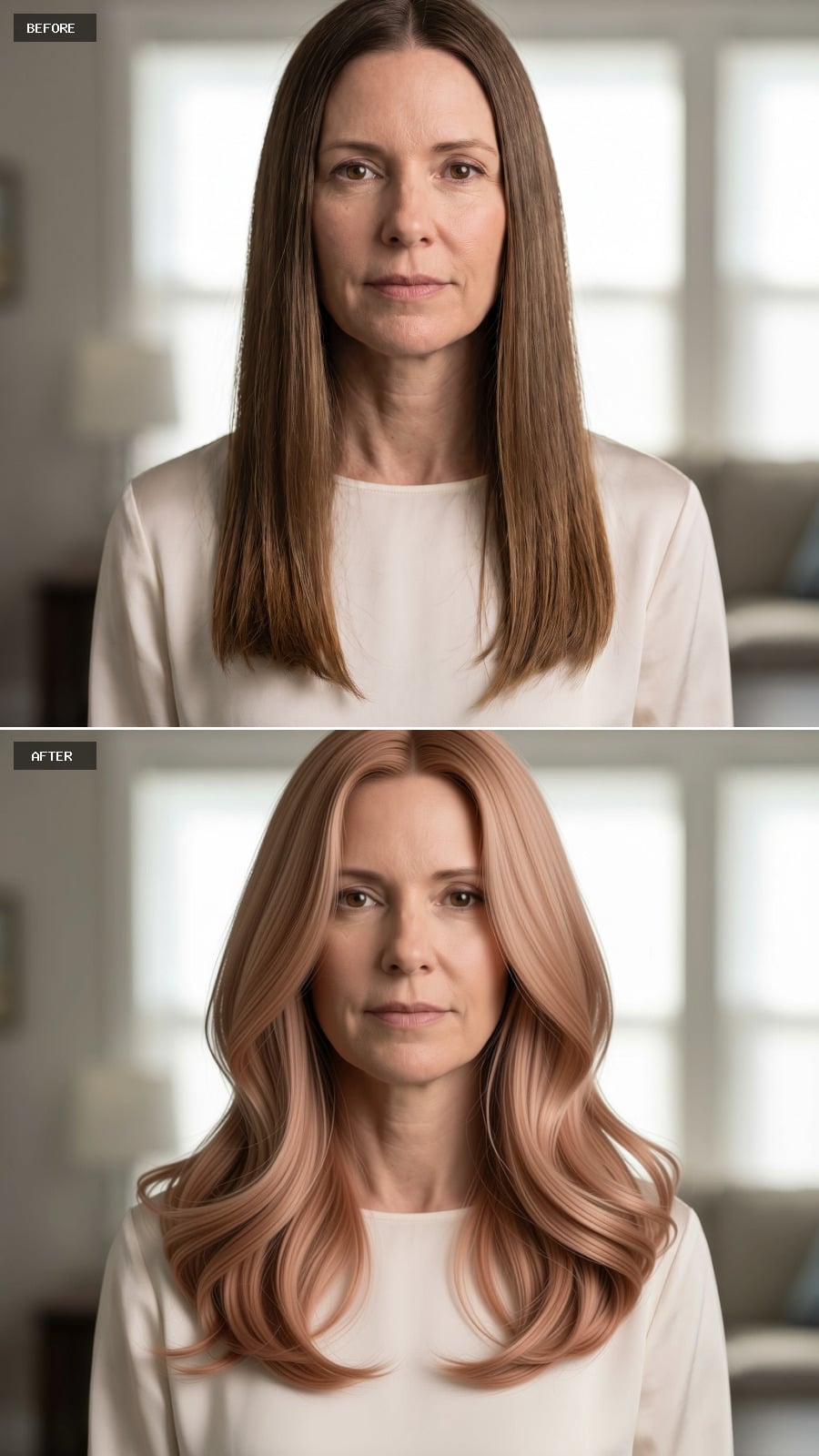 Rose Gold Layers That Widened Her World Without Shortening an Inch