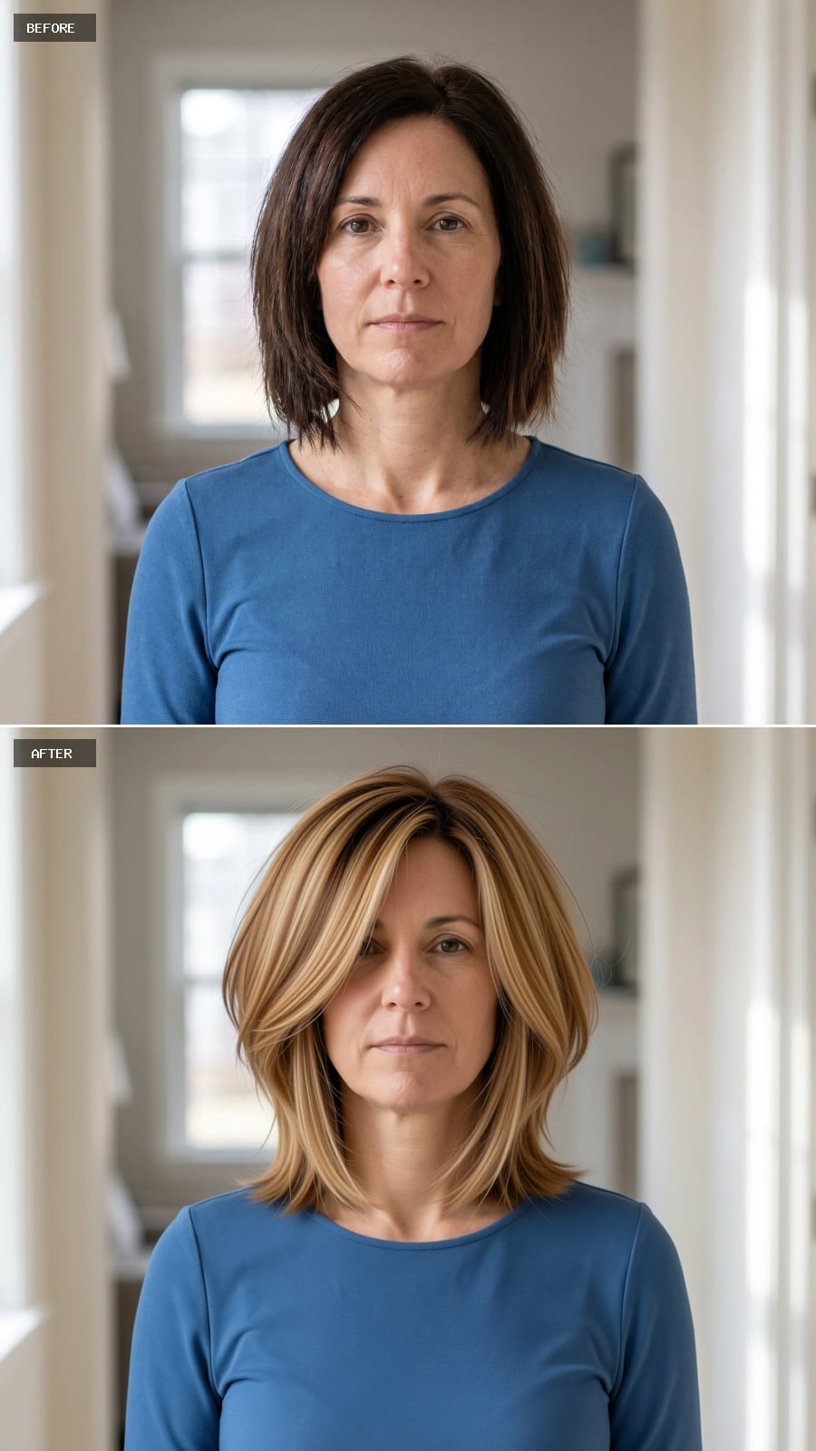 Blonde Highlights Layered Into a Bob That Quit Being Flat and Started Having Opinions