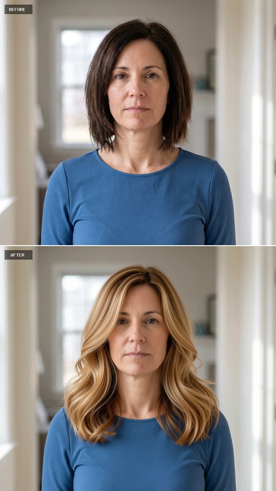 Blonde Highlights, Long Waves, and the Length That Changed Her Whole Face Frame