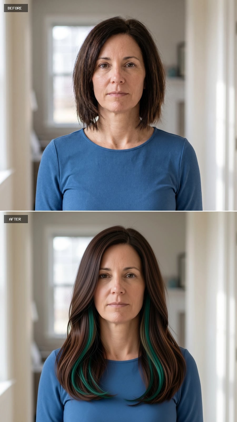 Green-Streaked Length on a Bob Base That Finally Decided to Go Longer