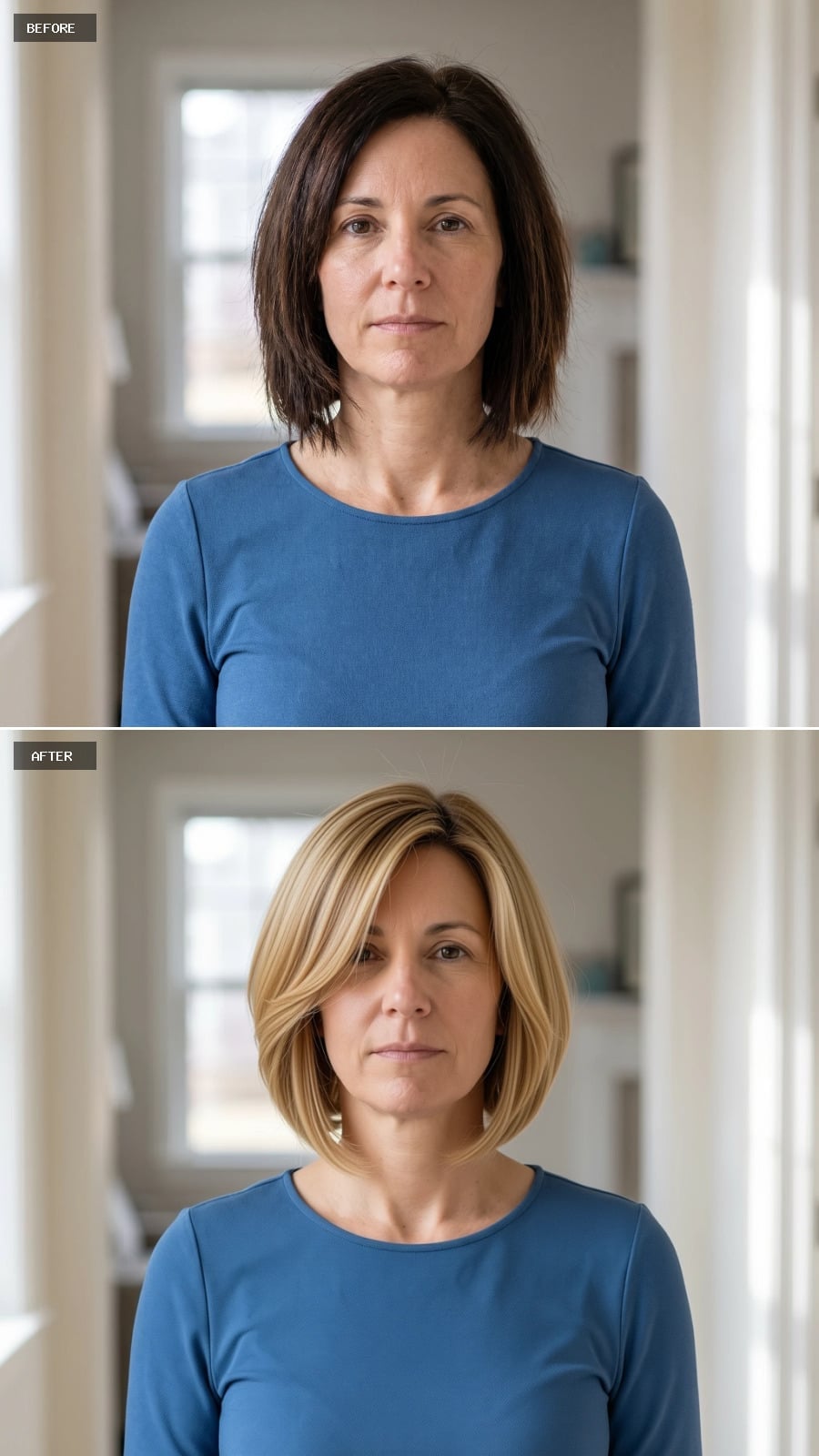 Honey-Toned Bob with Dark Roots: Proof That Contrast Does the Heavy Lifting
