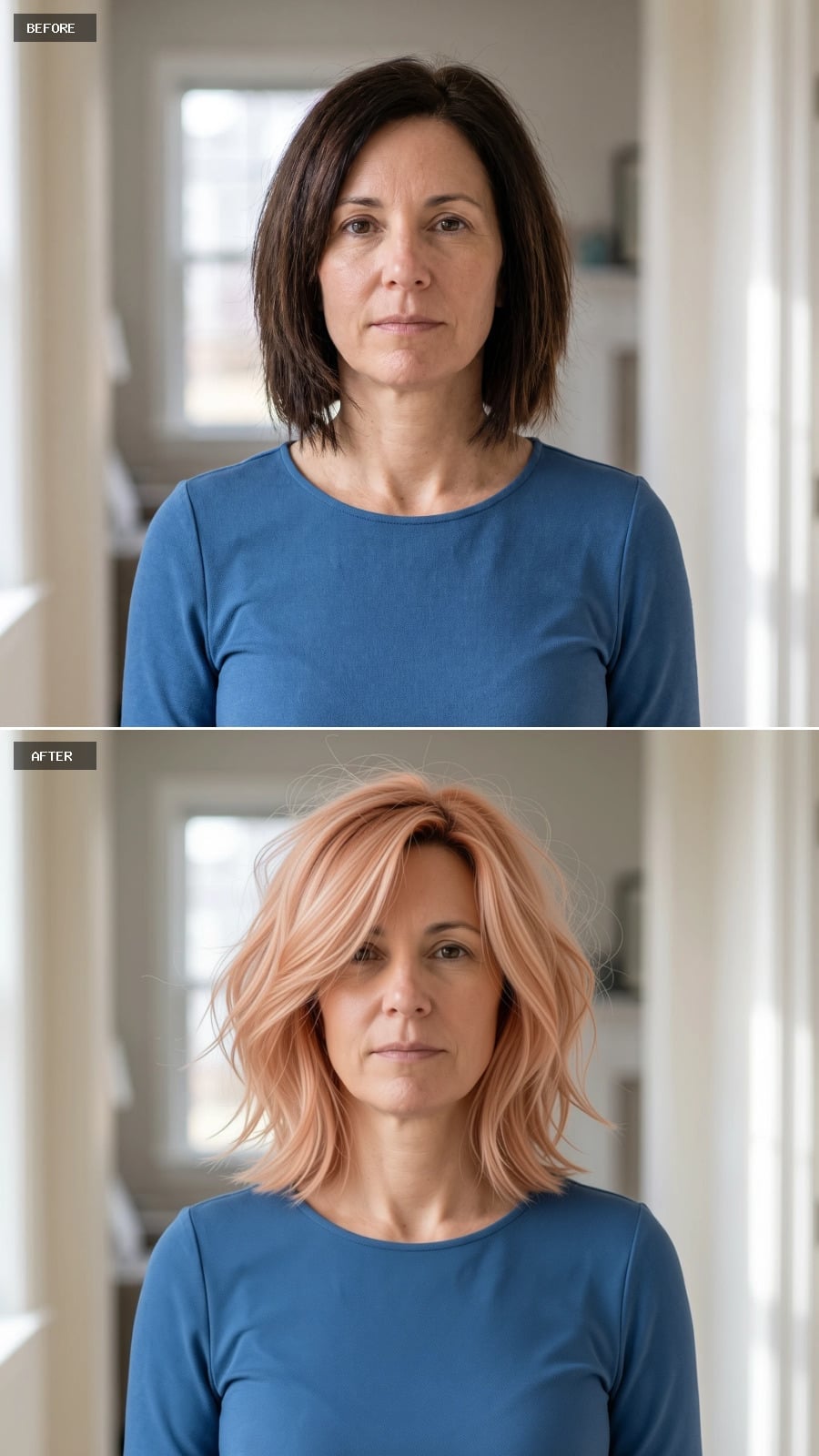 Peach-Pink Waves on a Bob Base That Finally Stopped Apologizing for Itself