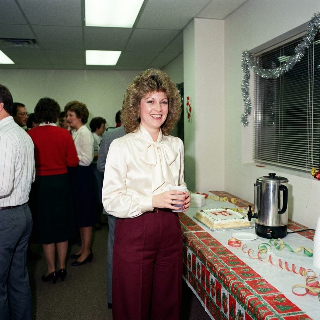 5. 1982, The Giant Bow-Neck Satin Blouse