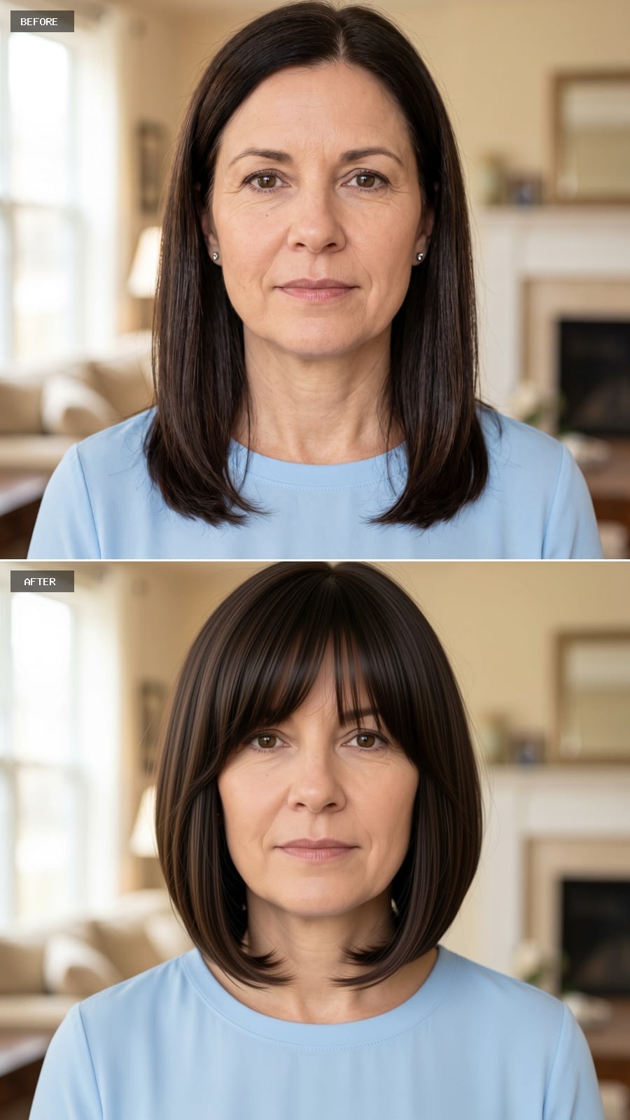 Bangs With a Bob: How One Fringe Line Redraws the Whole Face