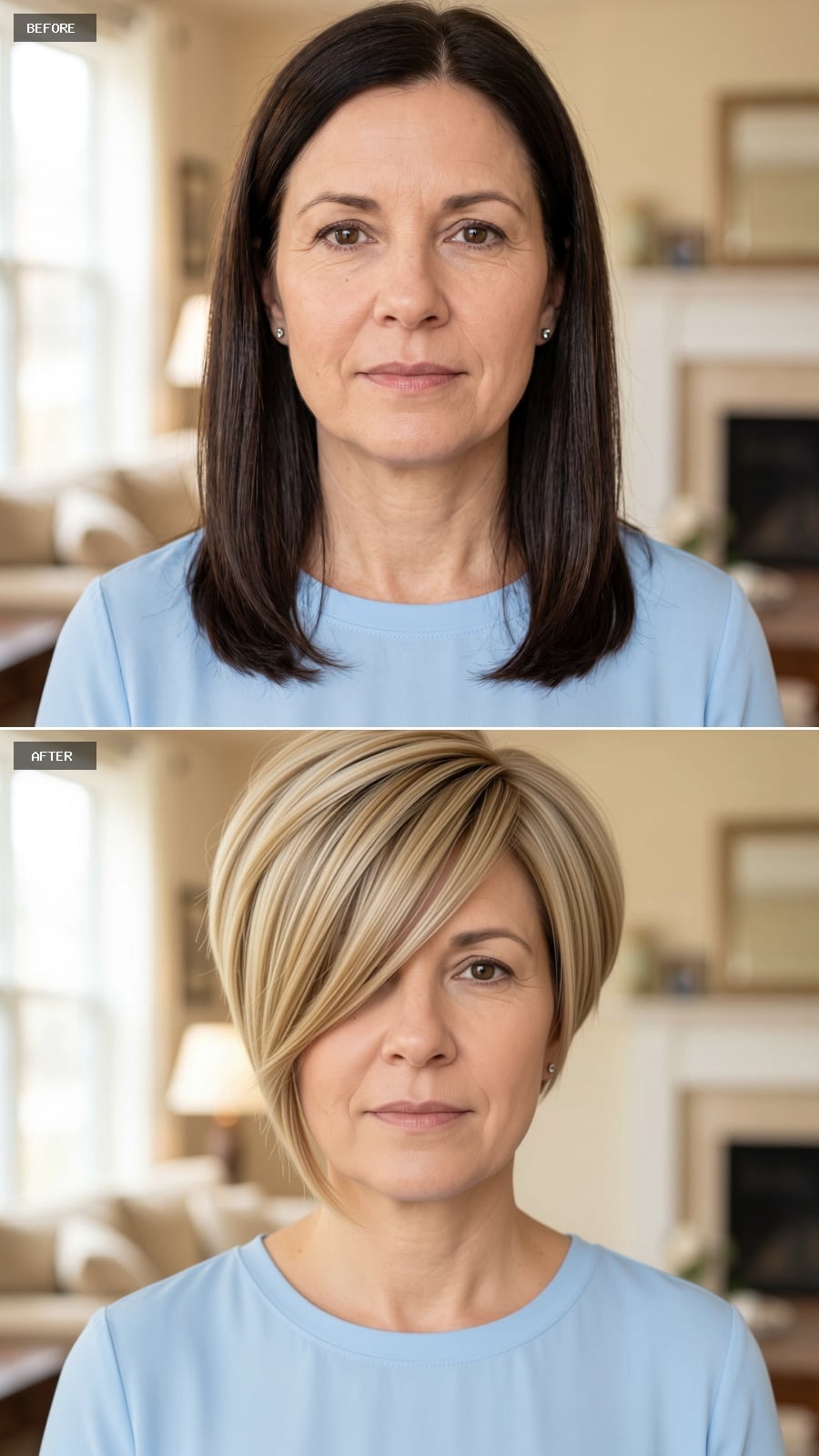 Blonde Highlights Cut Short Do the Structural Work a Jawline Won't
