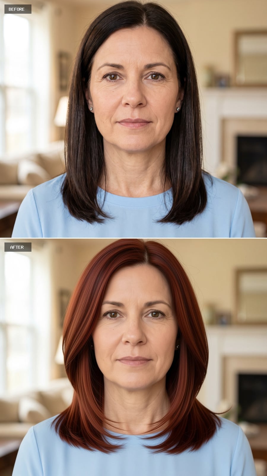 Rich Auburn at the Root, Volume at the Jaw: How One Color Does the Contouring