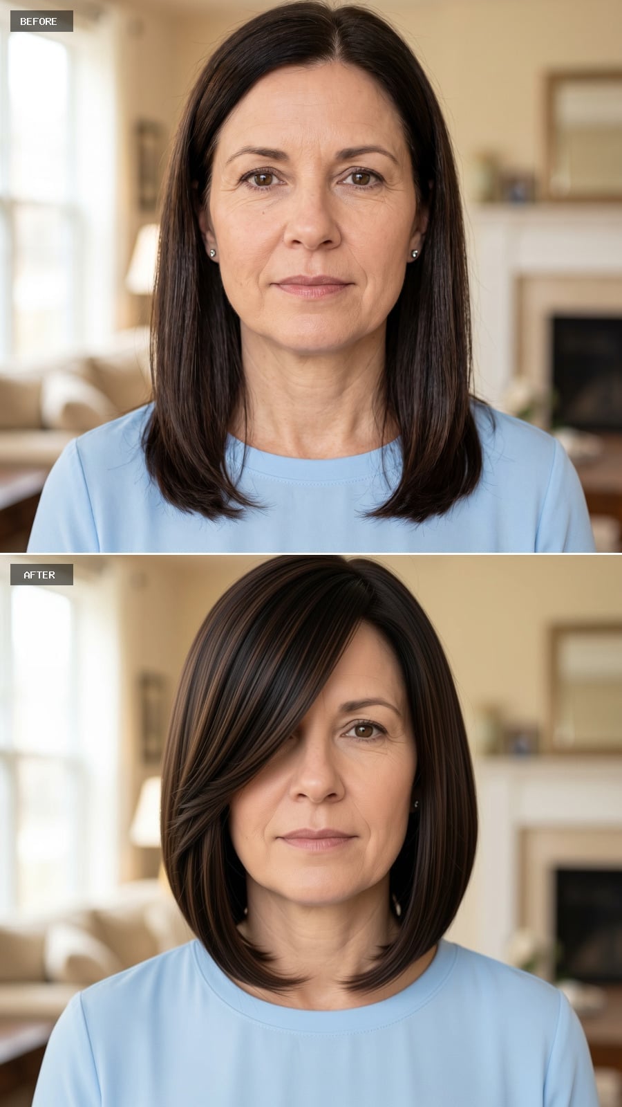 Side-Swept Bob With Caramel Dimension That Redefines Where the Face Ends