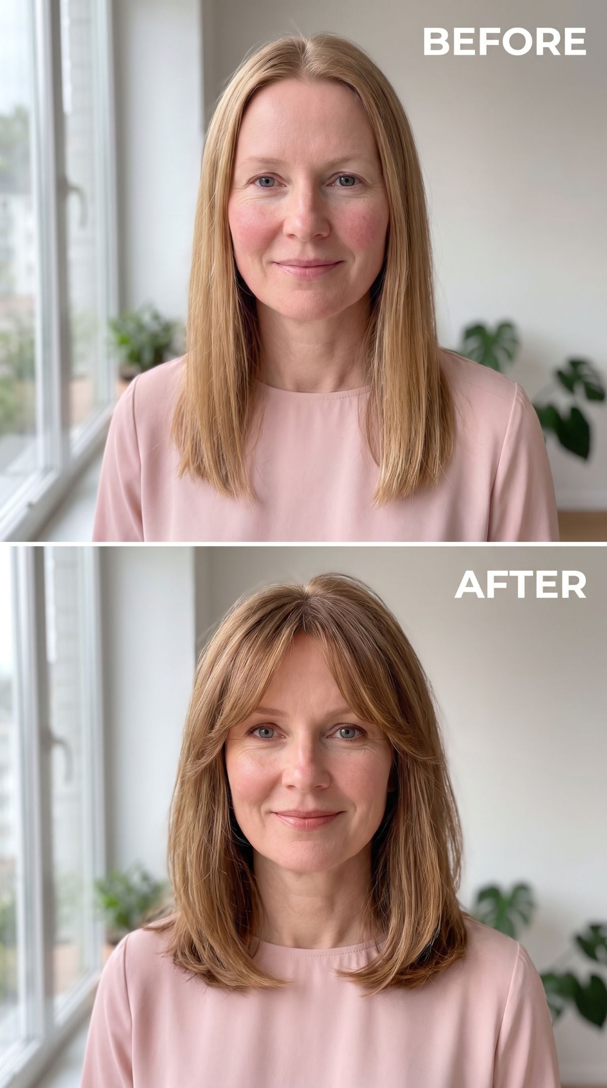 Bangs and a Darker Tone Did What Center Parts Never Could
