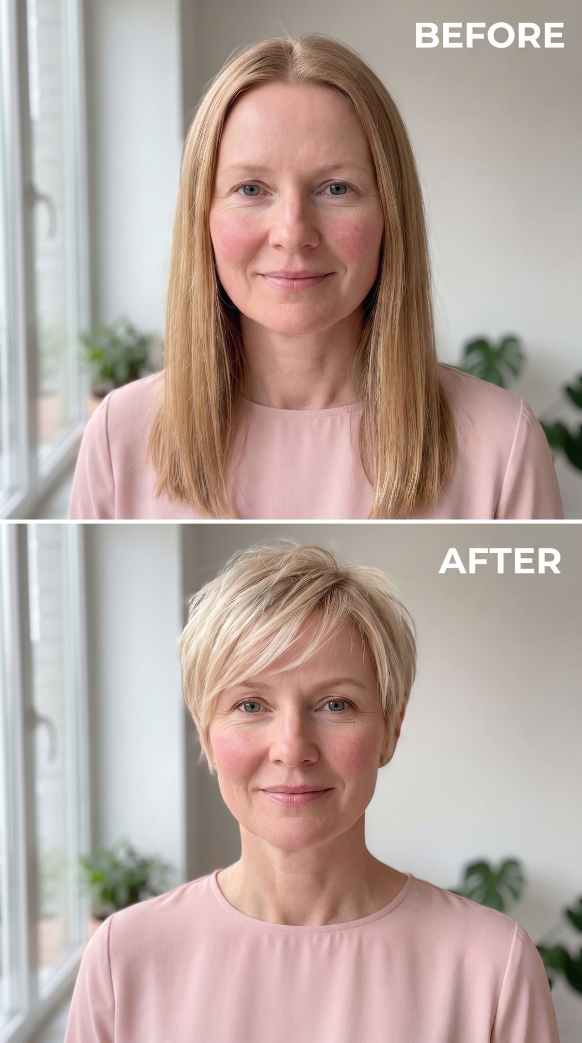 Blonde and Blunt Was Hiding Her Neck. A Pixie Cut Found It.
