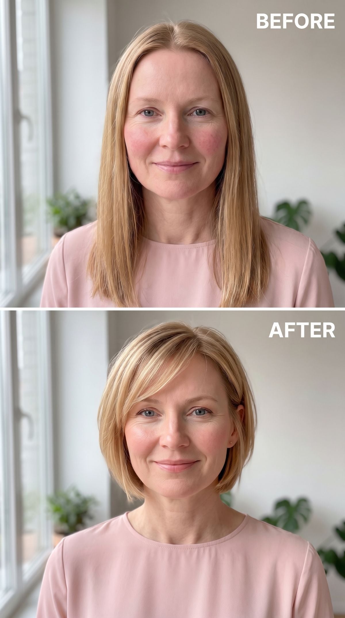 Blonde Bob with Side Sweep Gave Her Neck the Length It Was Owed