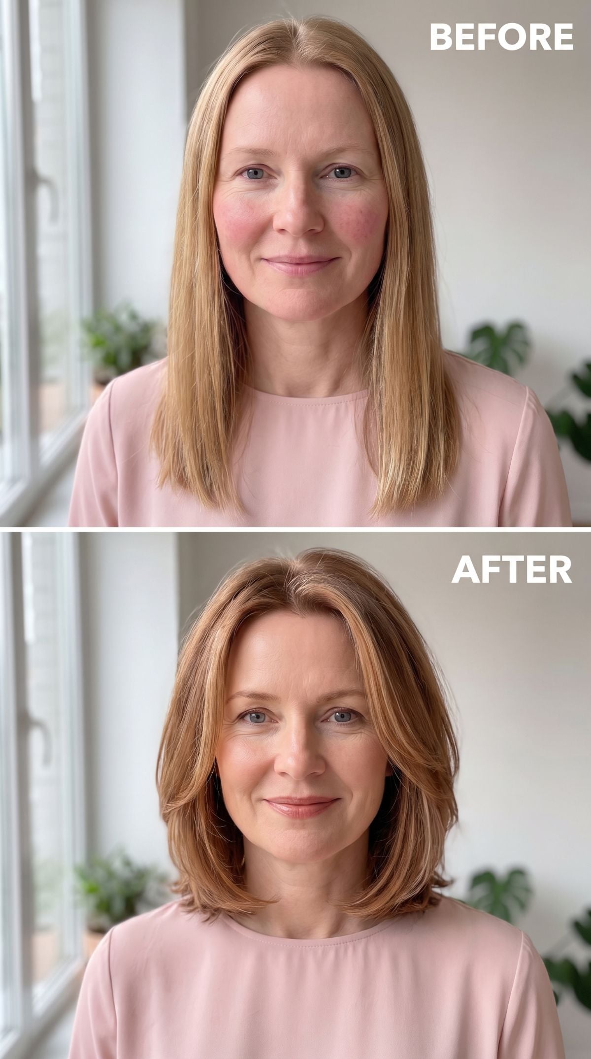 Long and Flat Became Shorter, Layered, and Darker