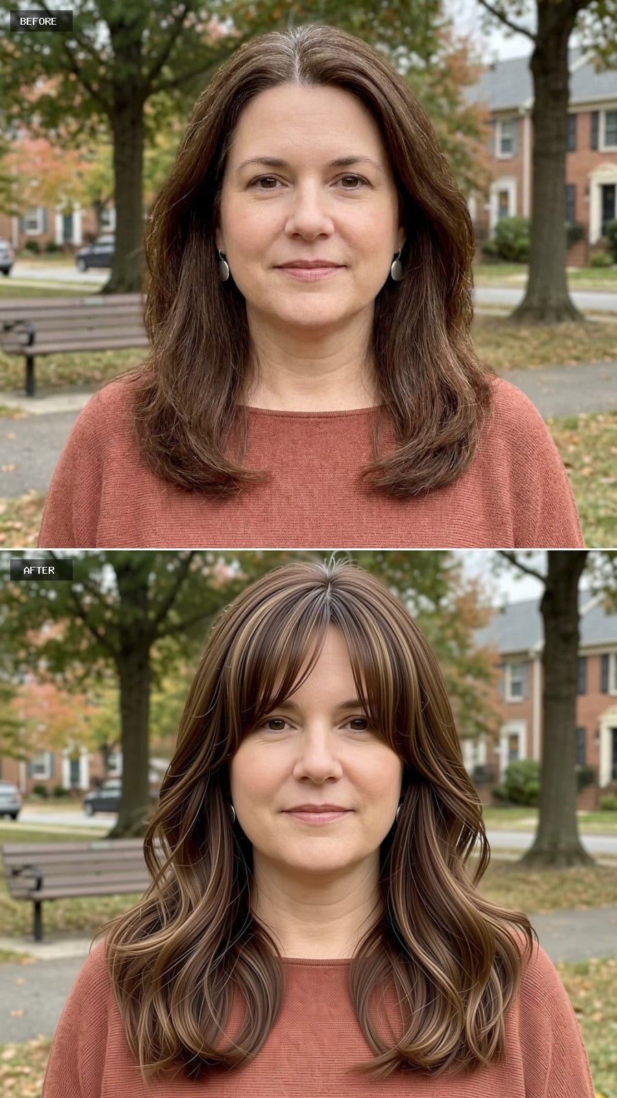 Bangs and Highlights Placed Together Do Something Neither Could Do Alone