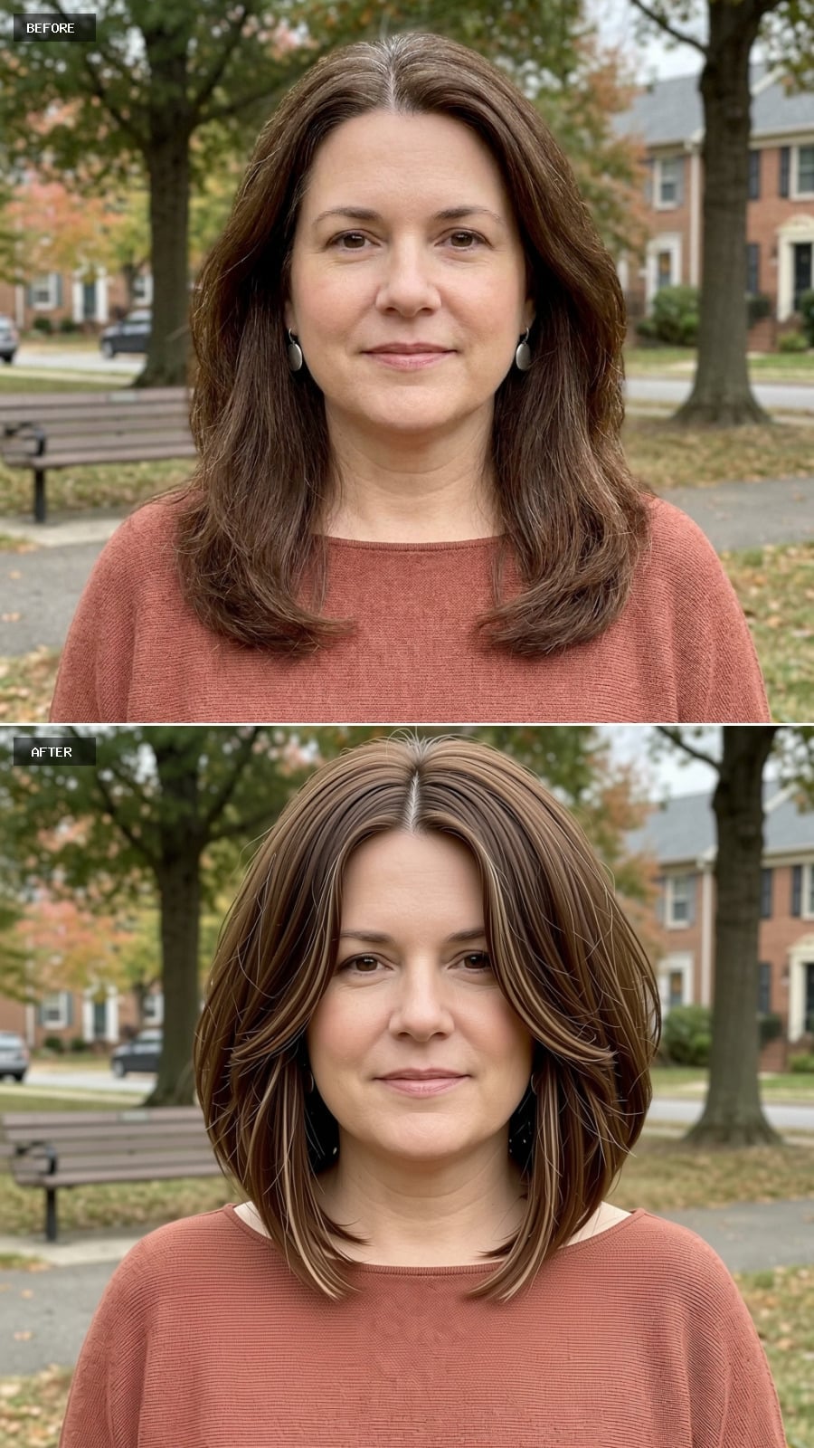 Caramel Highlights Placed Around the Face Do More Than Color Can Alone