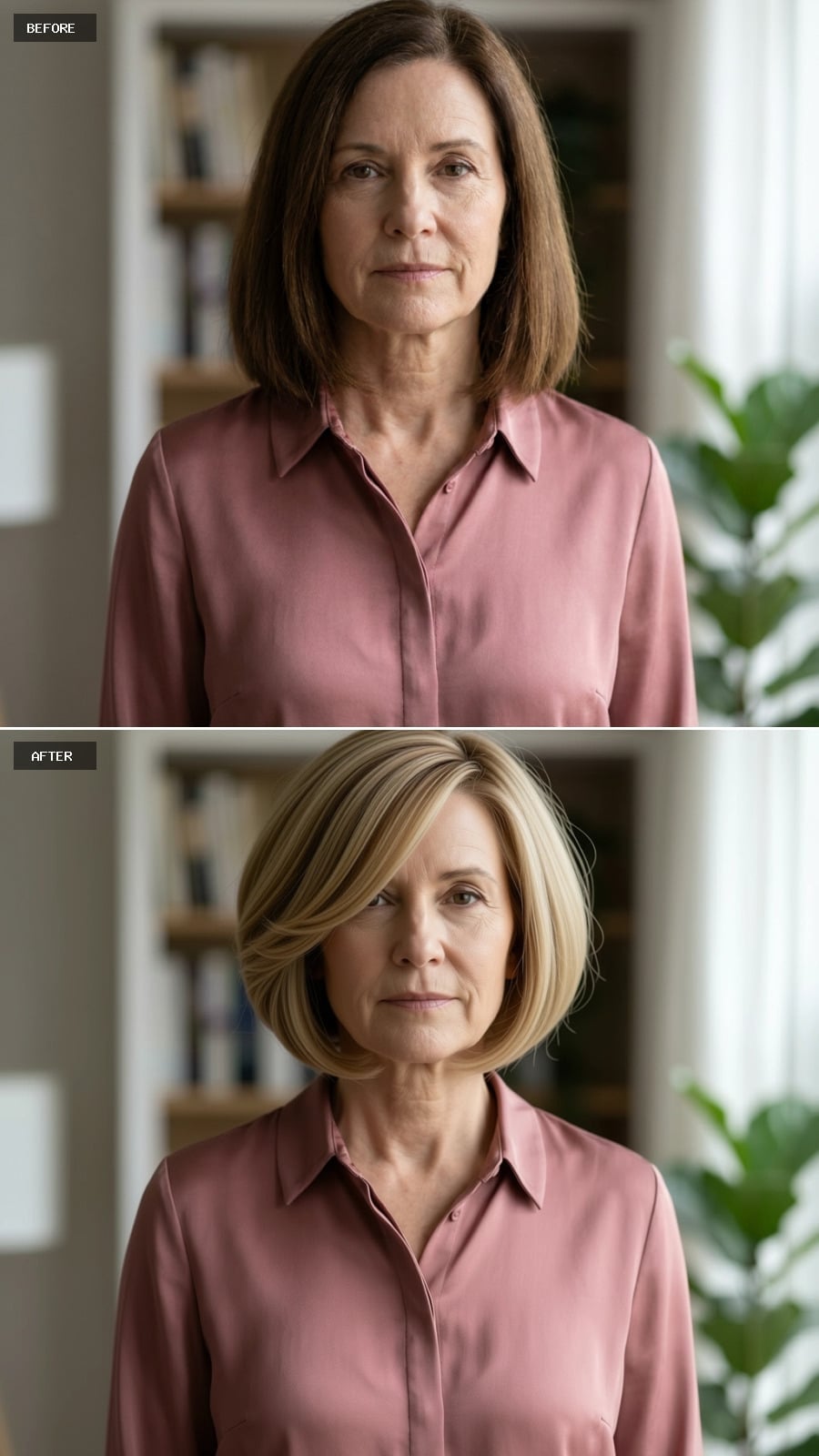 Blonde, Bob-Cut, and Parted With Enough Intention to Shift Everything