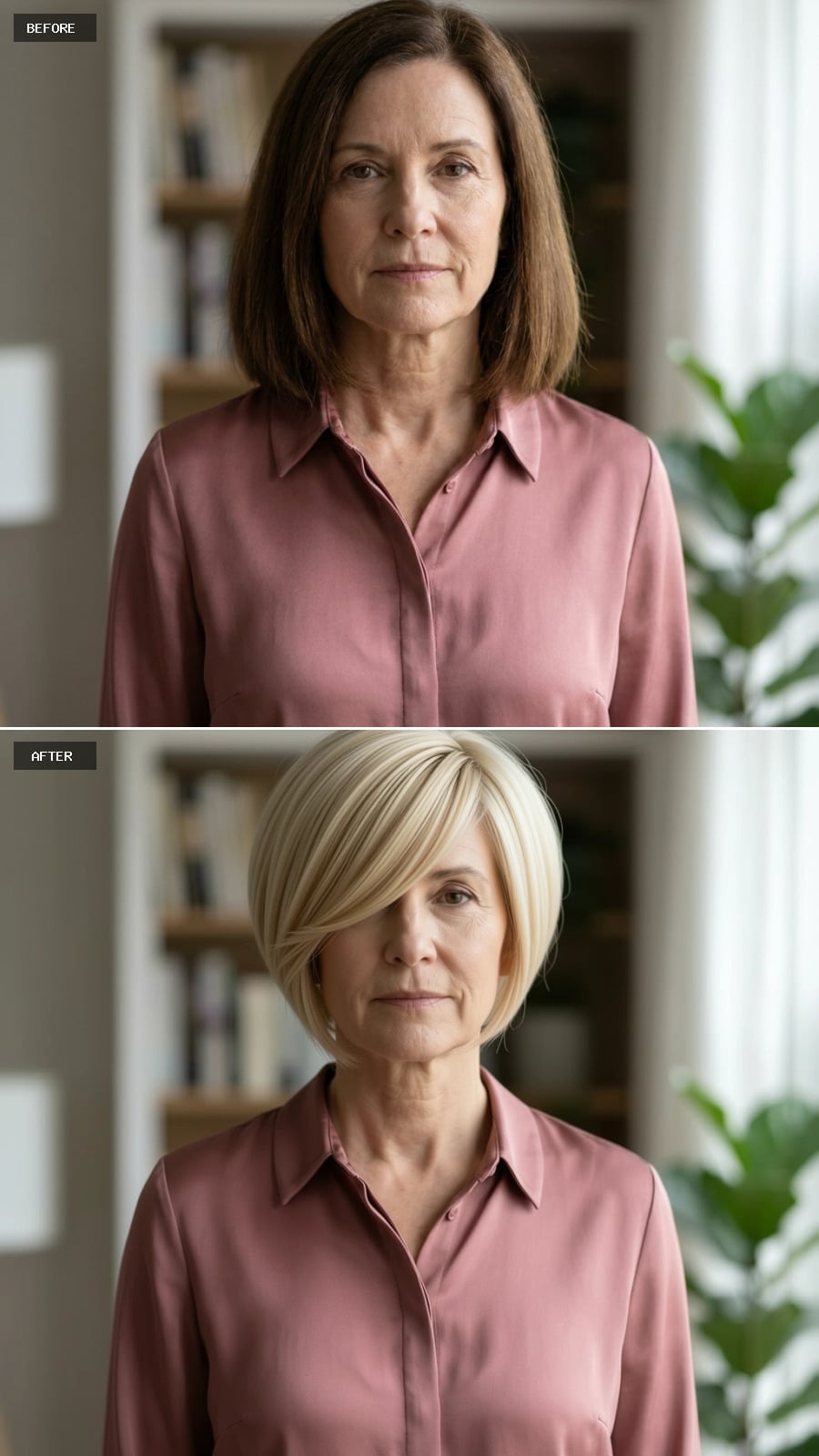 Blonde Bob, Side-Swept, and Doing Exactly What a Cut Should Do