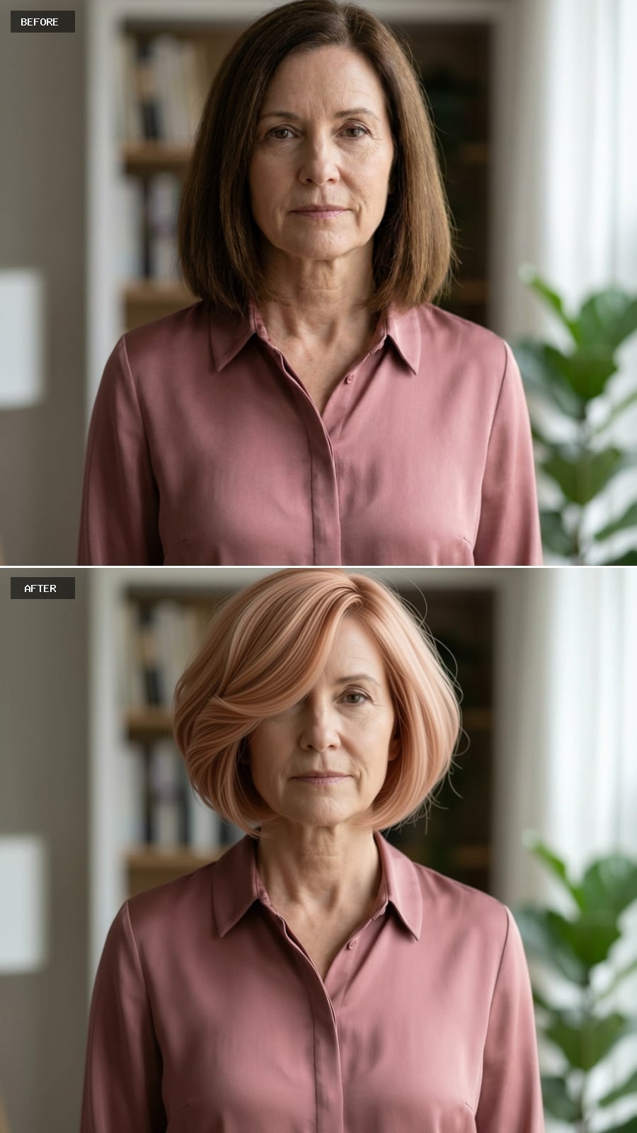 Blush-Toned Bob, Softly Layered, and Suddenly Impossible to Ignore