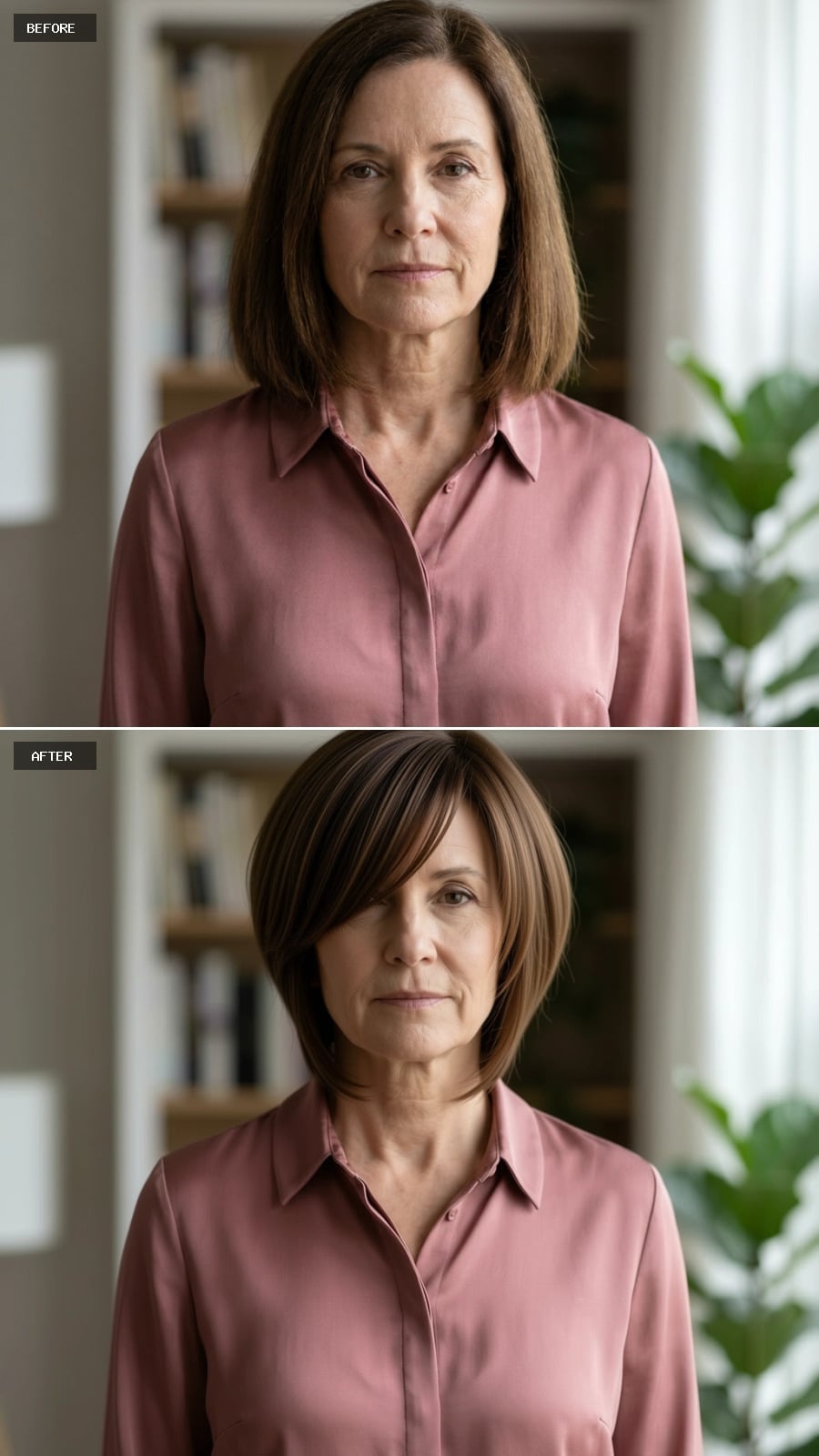 Brunette Bob, Cut With a Fringe, and Doing More Work Than Expected