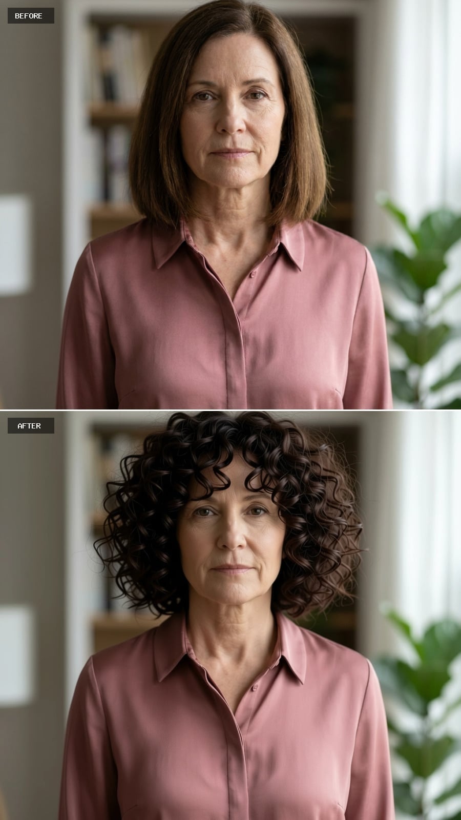 Dark Curls, Cut to the Collarbone, and Suddenly Everything Reads Differently