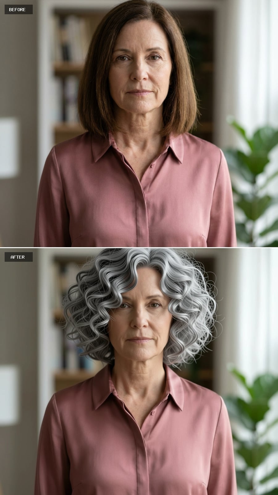 Gray, Curly, and Styled With the Confidence of Someone Who's Done Apologizing
