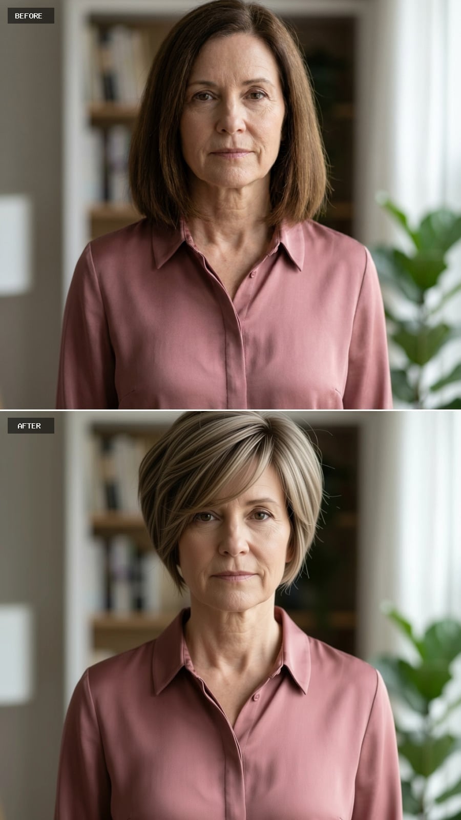 Shorter, Silver-Streaked, and Suddenly More Herself
