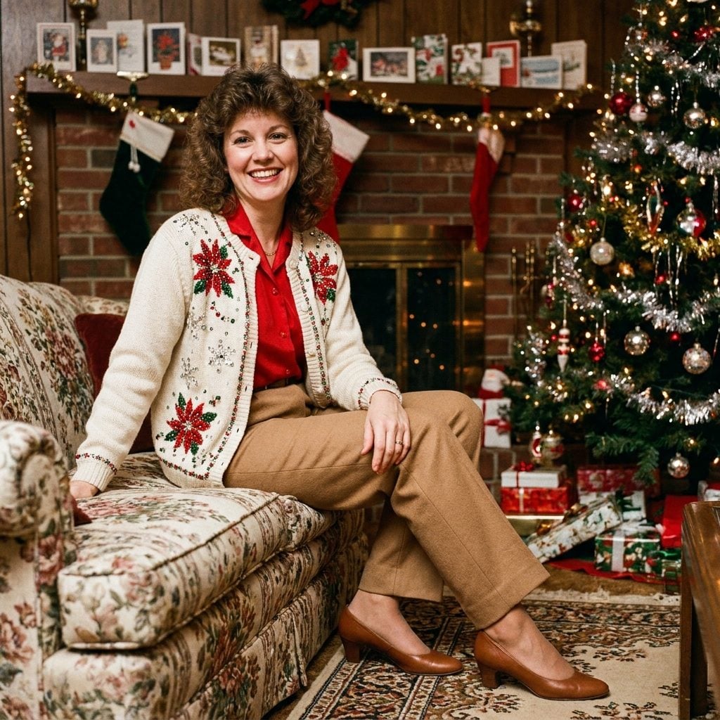 8. 1983, The Beaded Holiday Cardigan