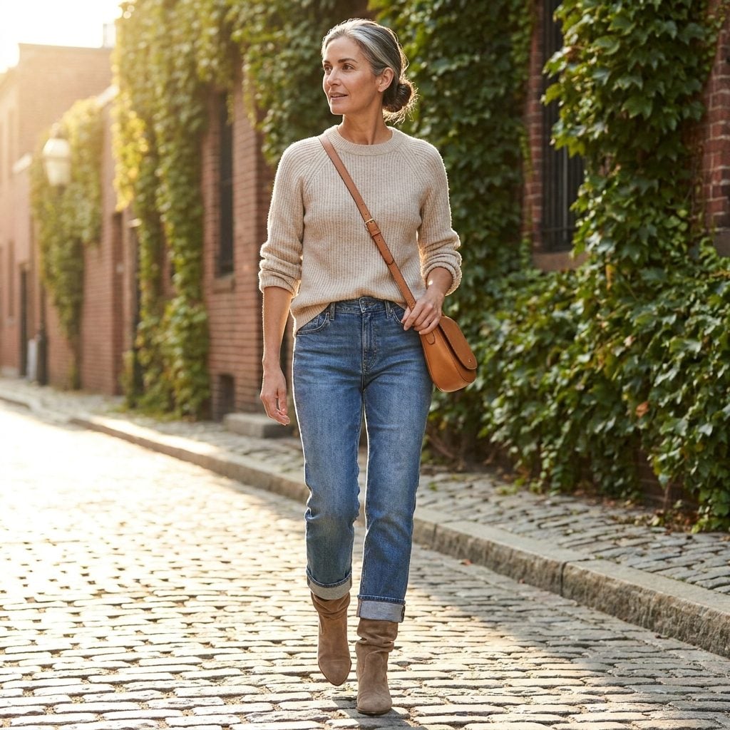 Cuffed at the Ankle Over Slouchy Suede Boots