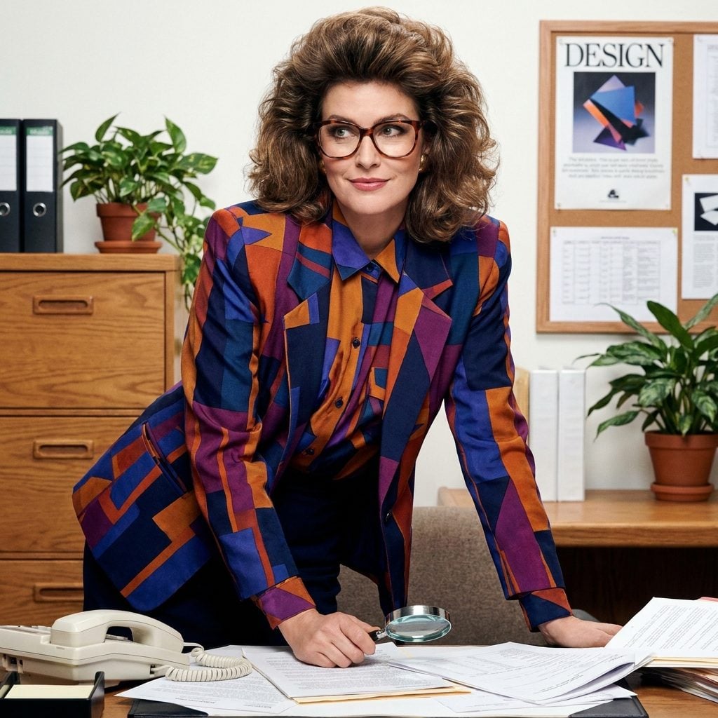 The Abstract-Print Day Dress That Was Loud in a Controlled Way