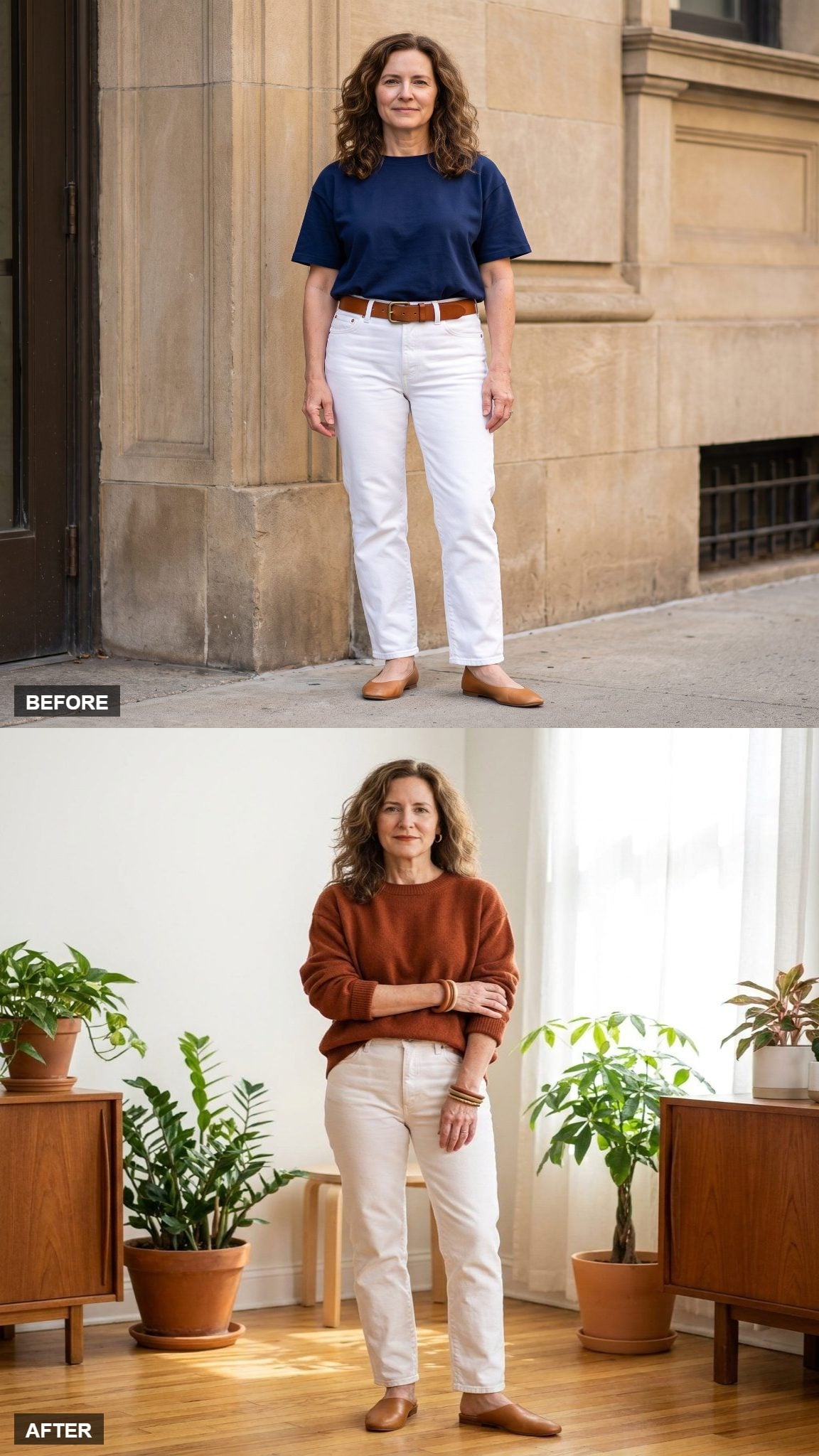 Art Studio Ease in Rust Knit and Clay Ceramics