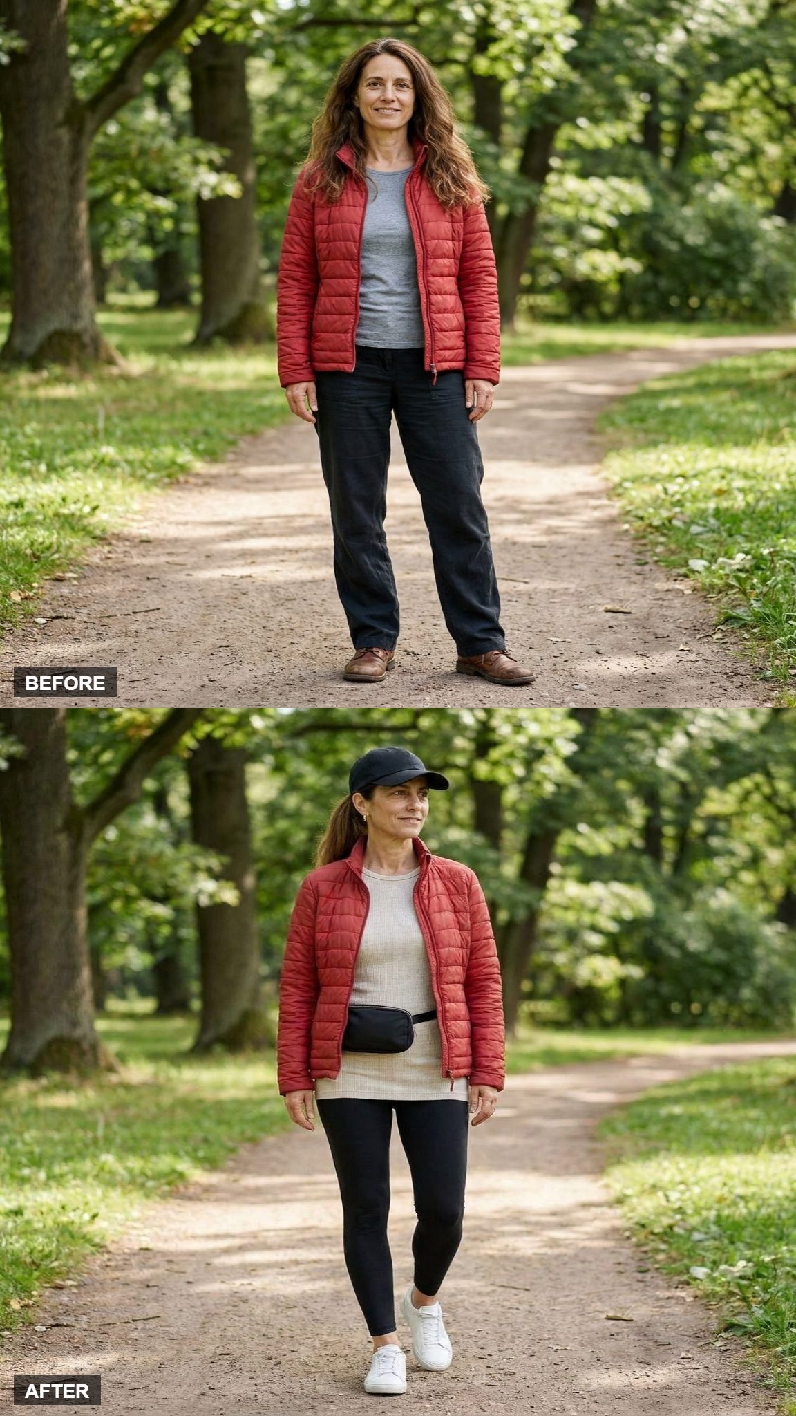 Active-Day Layers With a Longline Top and Crossbody Bag