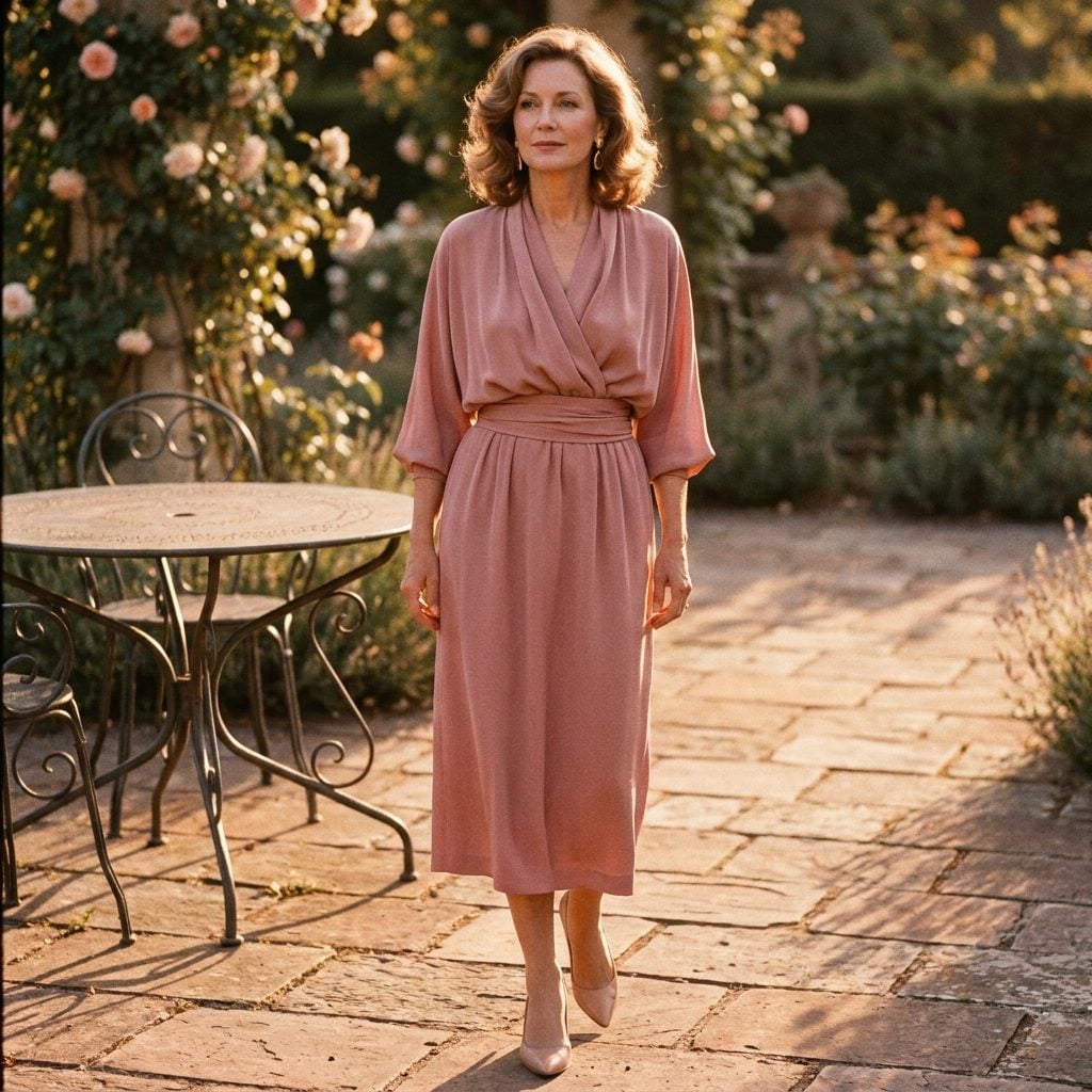 Blouson Dresses Used a Belted Waist Beneath a Loose Bodice