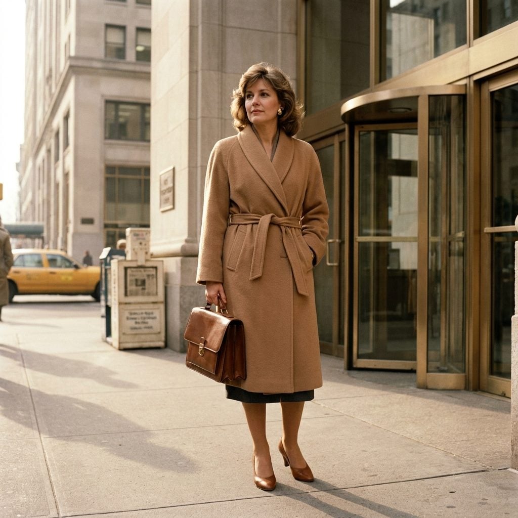 The Camel Wrap Coat That Doubled as a Statement Piece