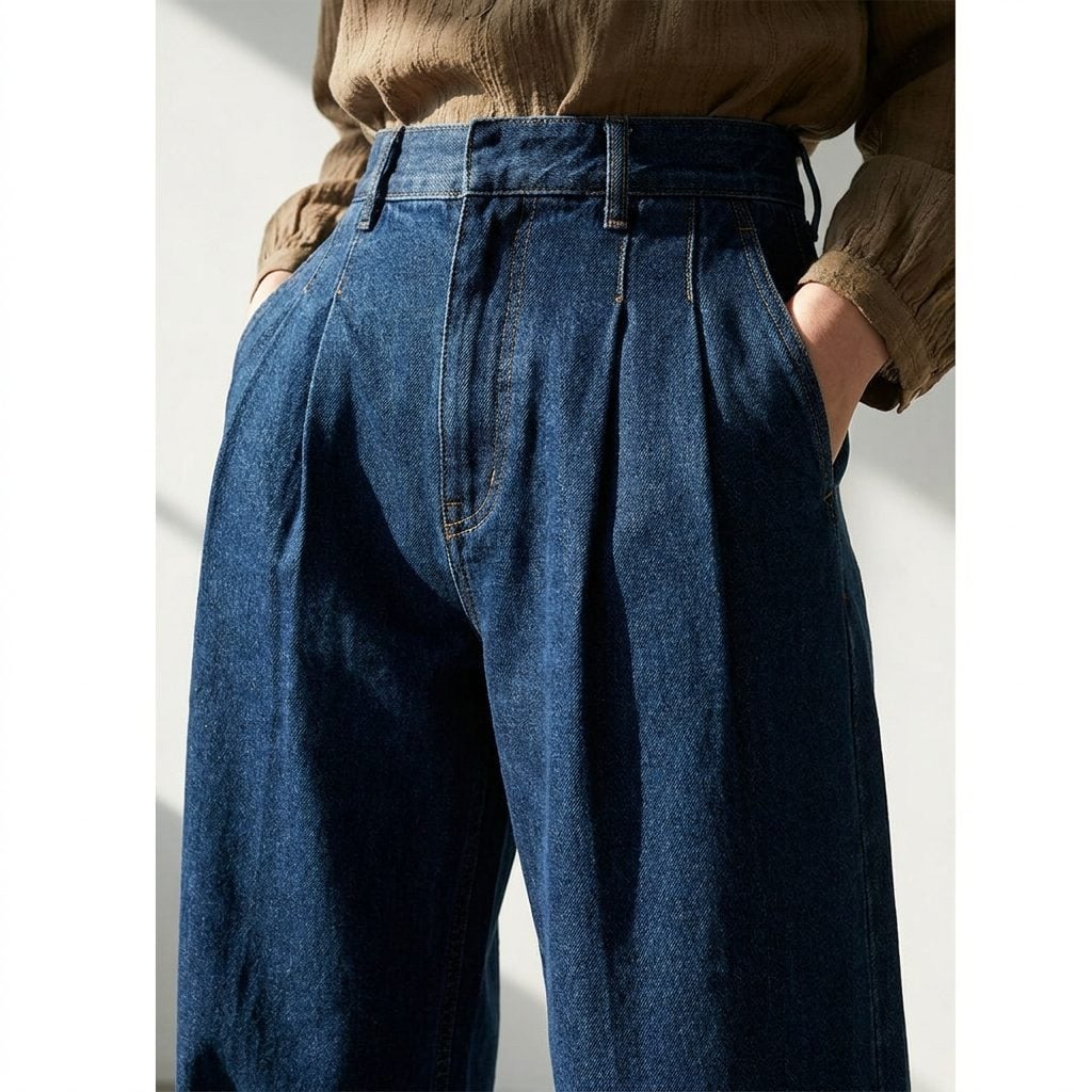 Choosing Front Pleats That Add Bulk Through the Stomach