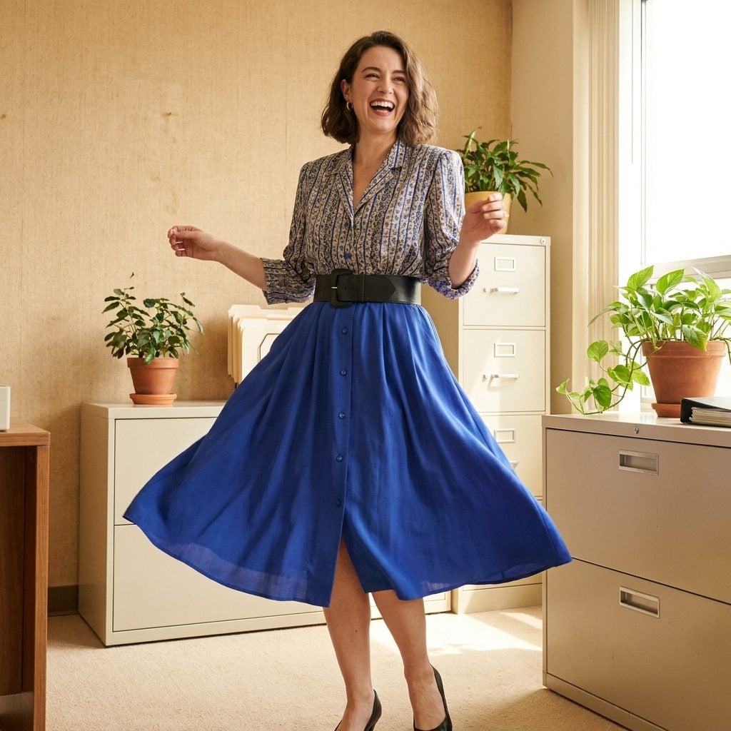 The Cobalt Belted Shirtwaist Dress