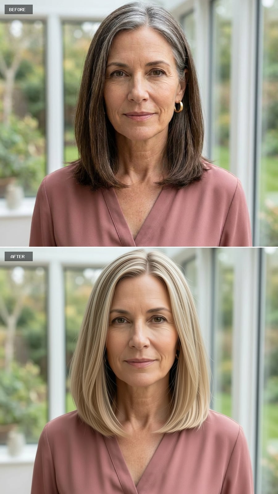 Blonde Dimensional Toning Over Natural Gray: The Formula That's Replacing Full Color